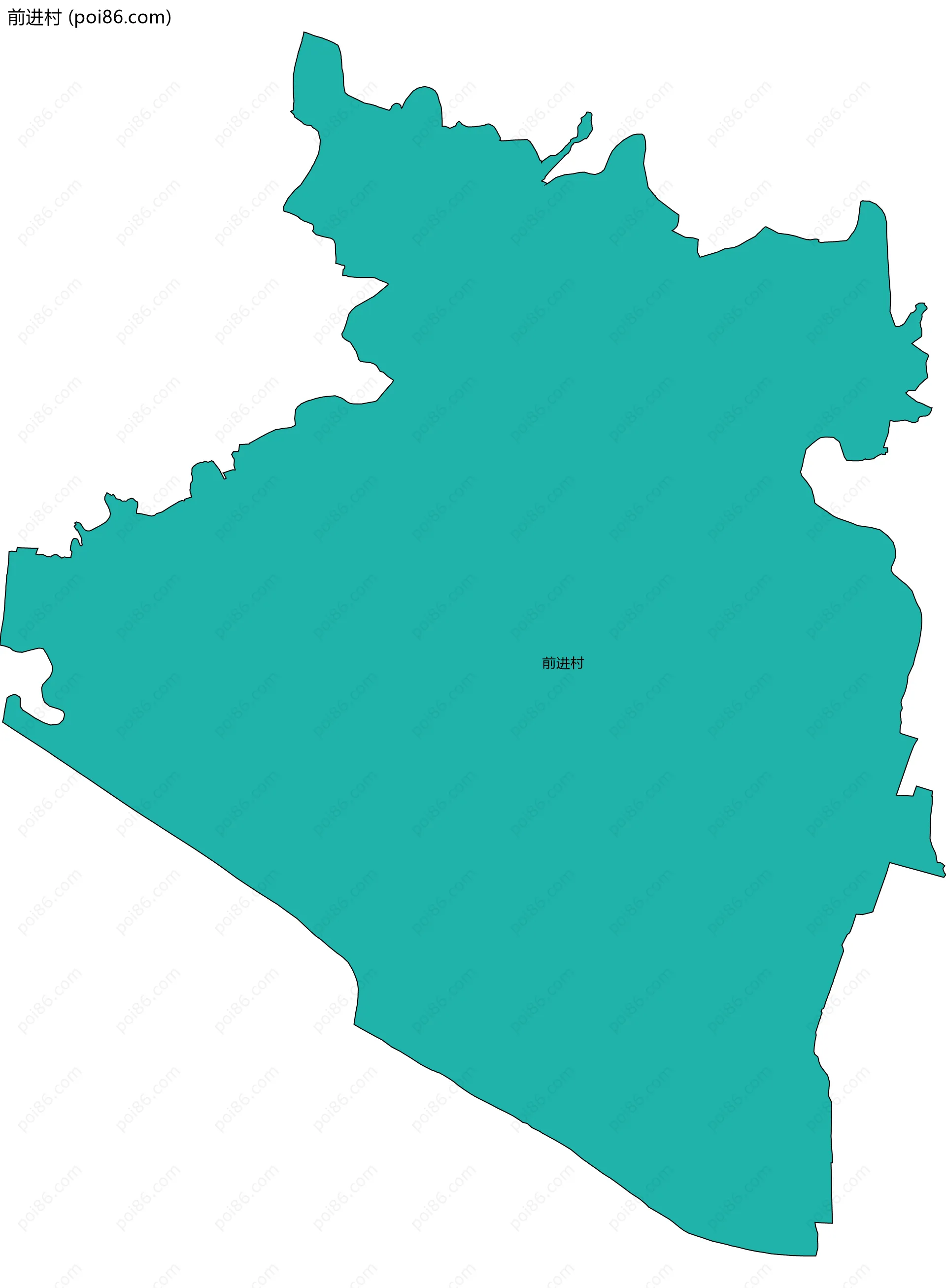 前进村边界地图