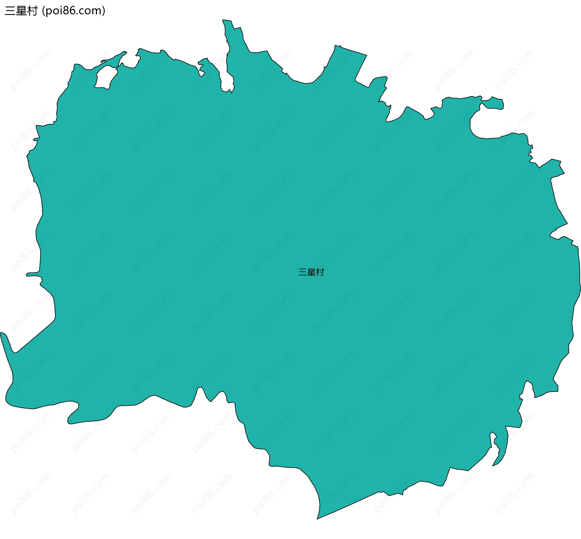 三星村边界地图