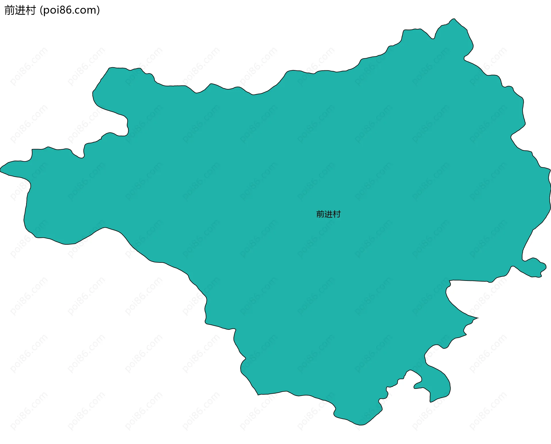 前进村边界地图