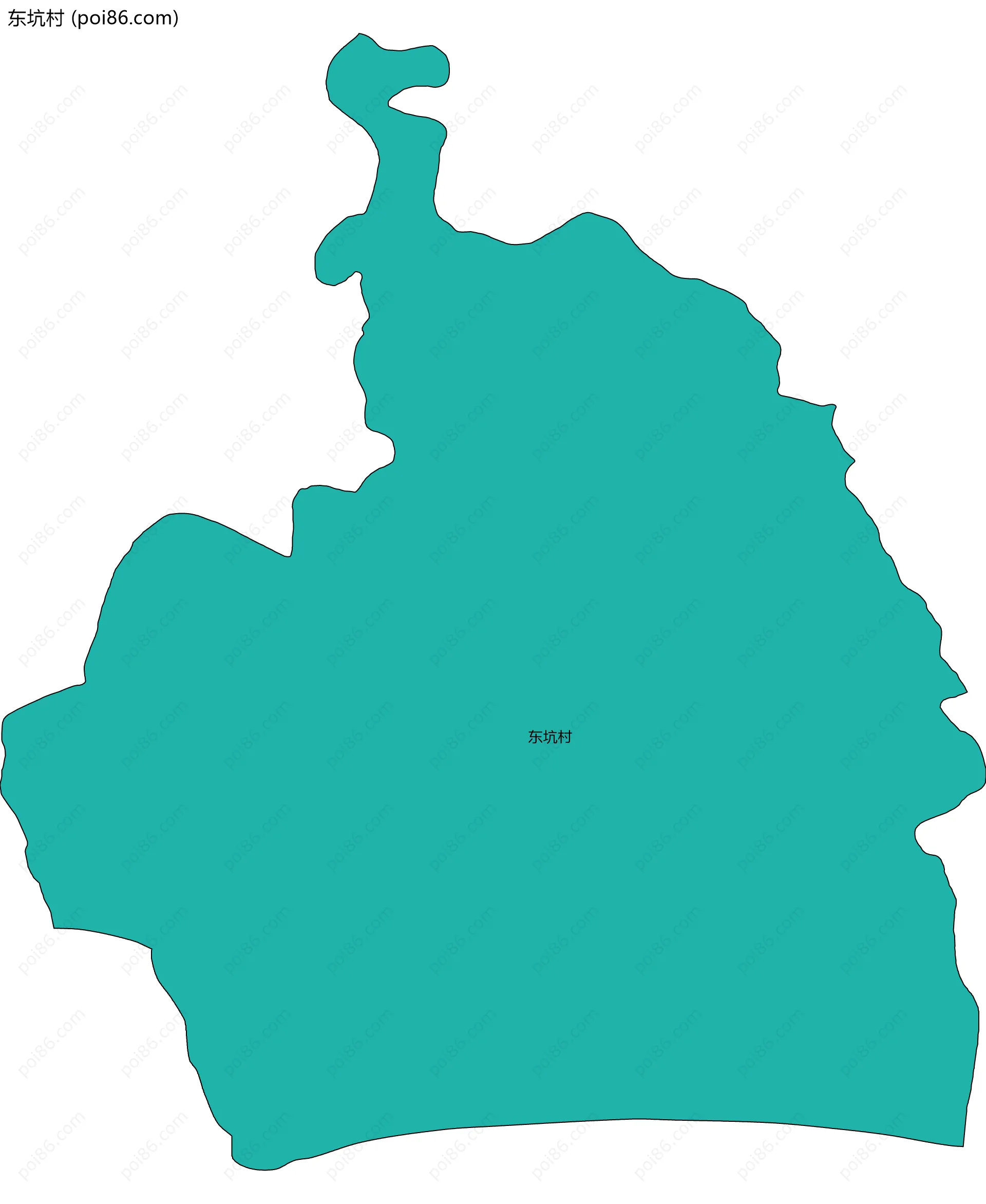 东坑村边界地图