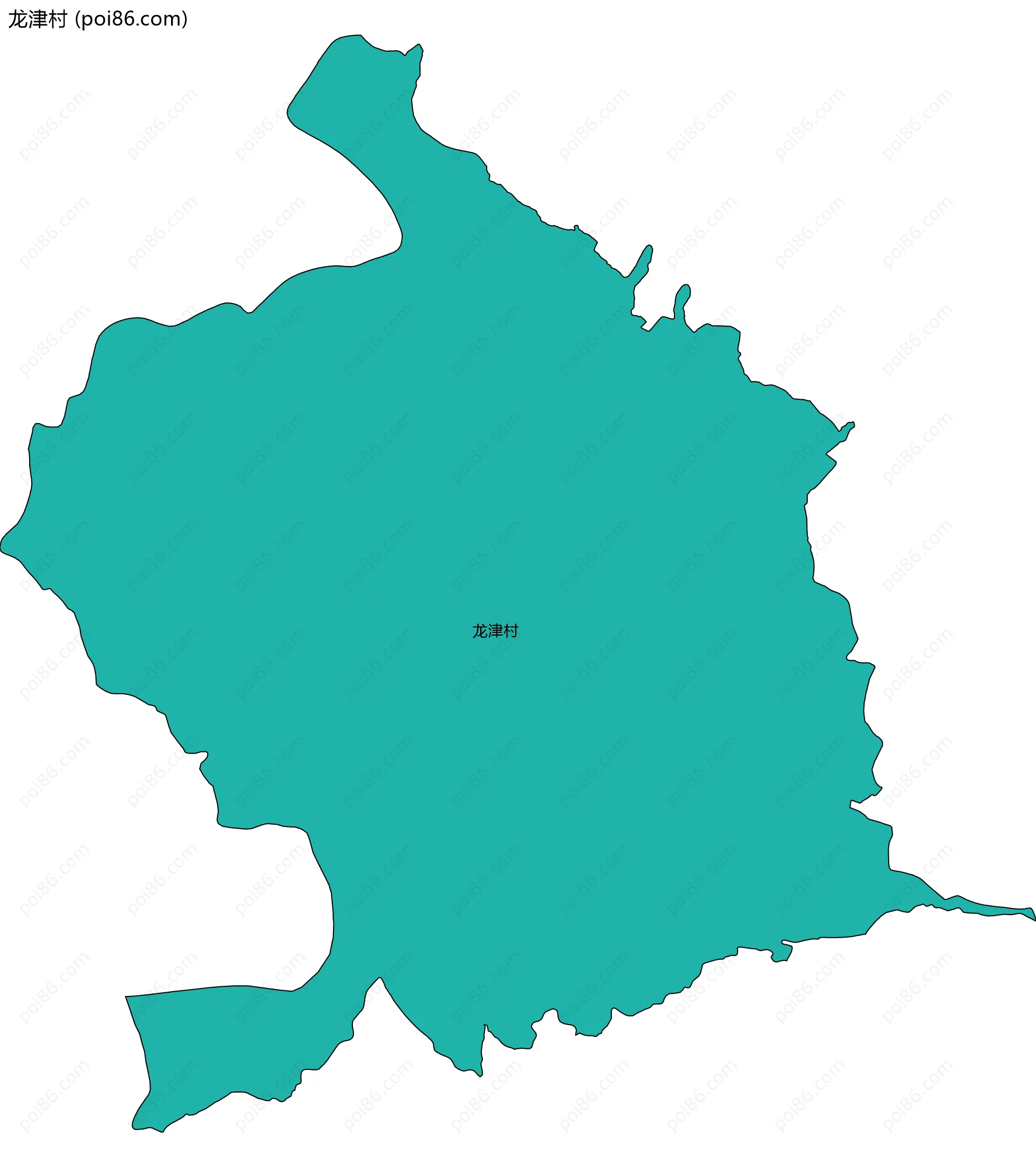 龙津村边界地图