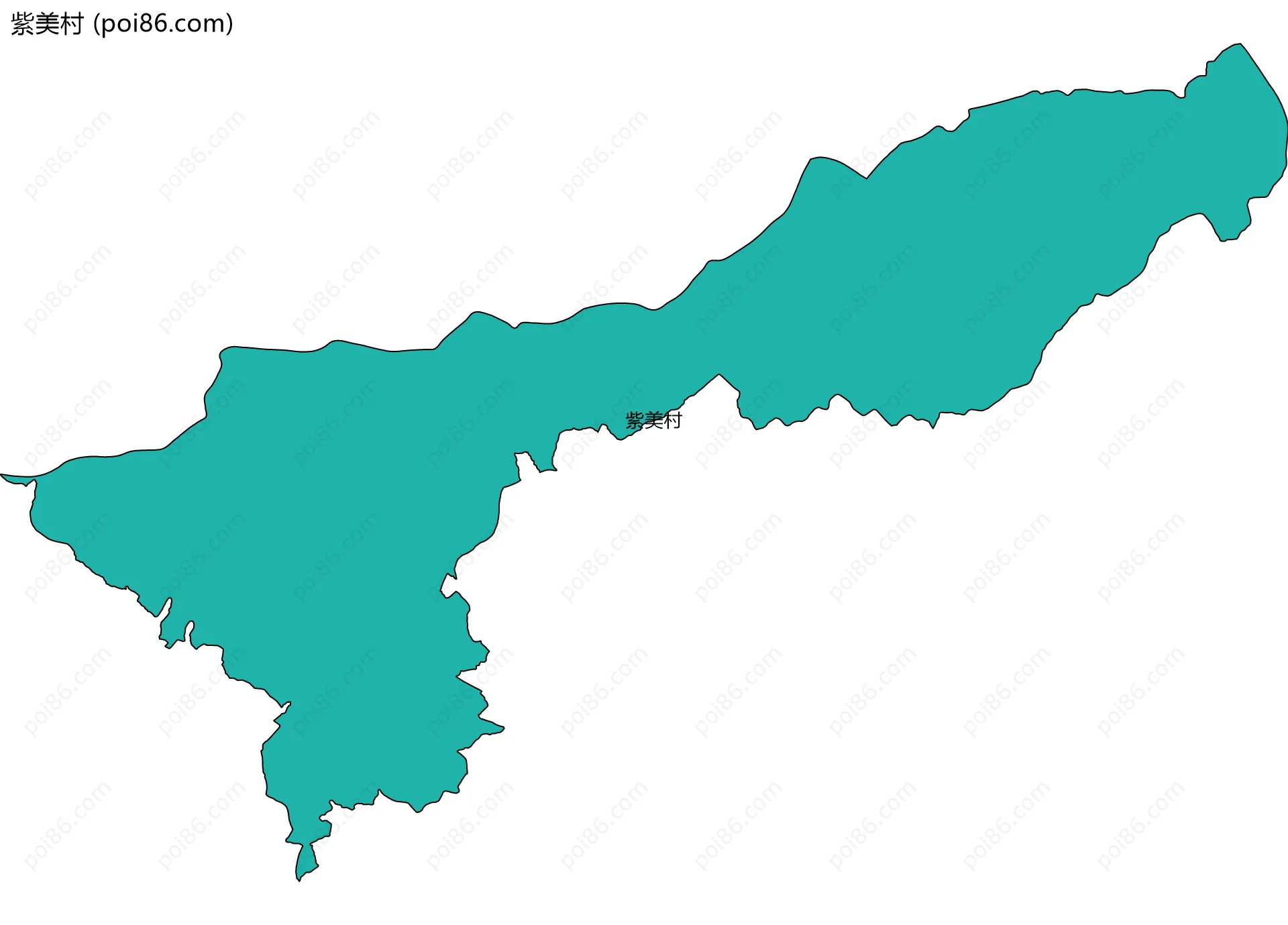 紫美村边界地图