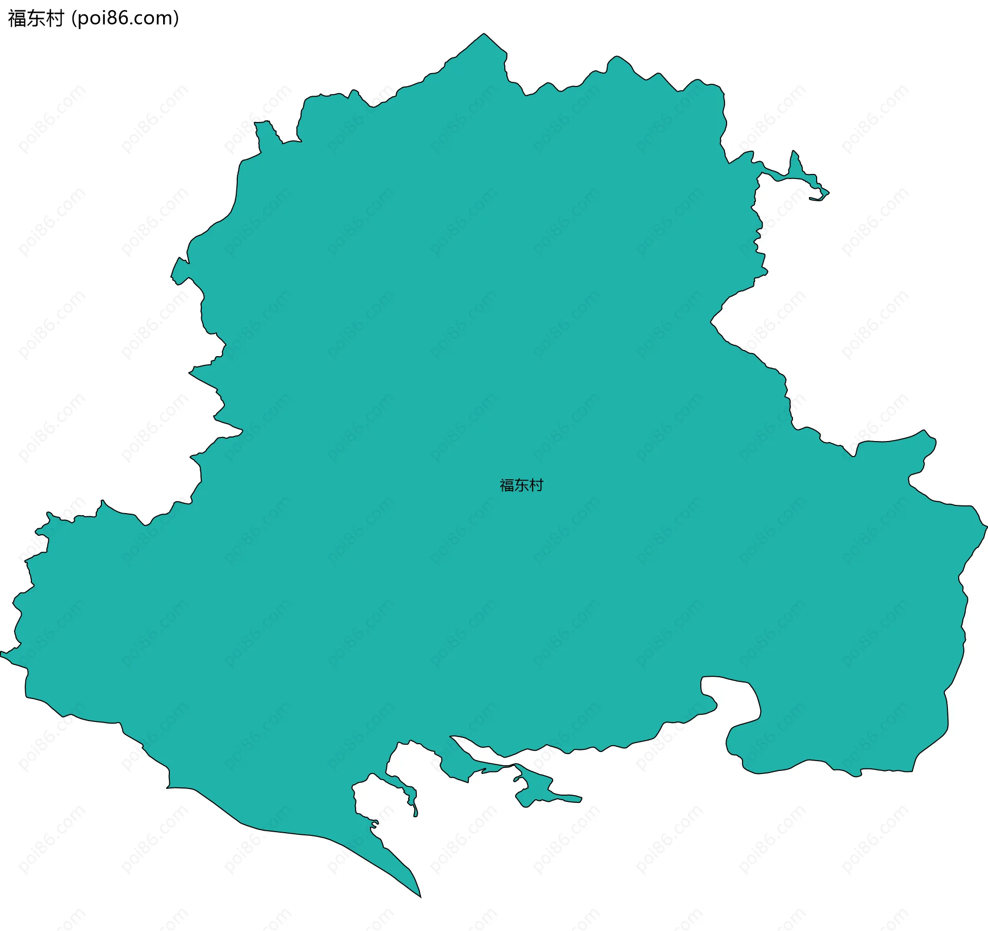 福东村边界地图