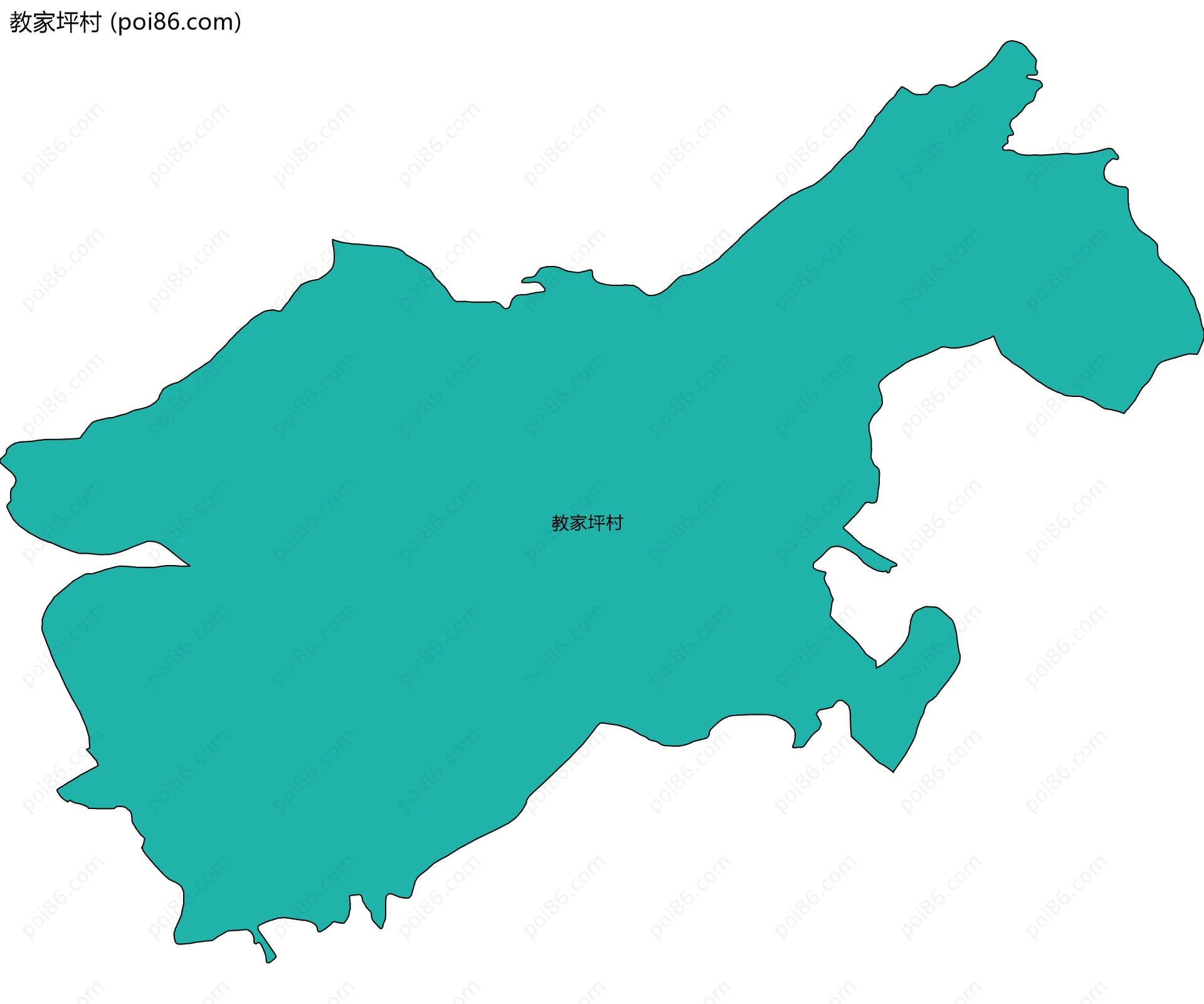 教家坪村边界地图