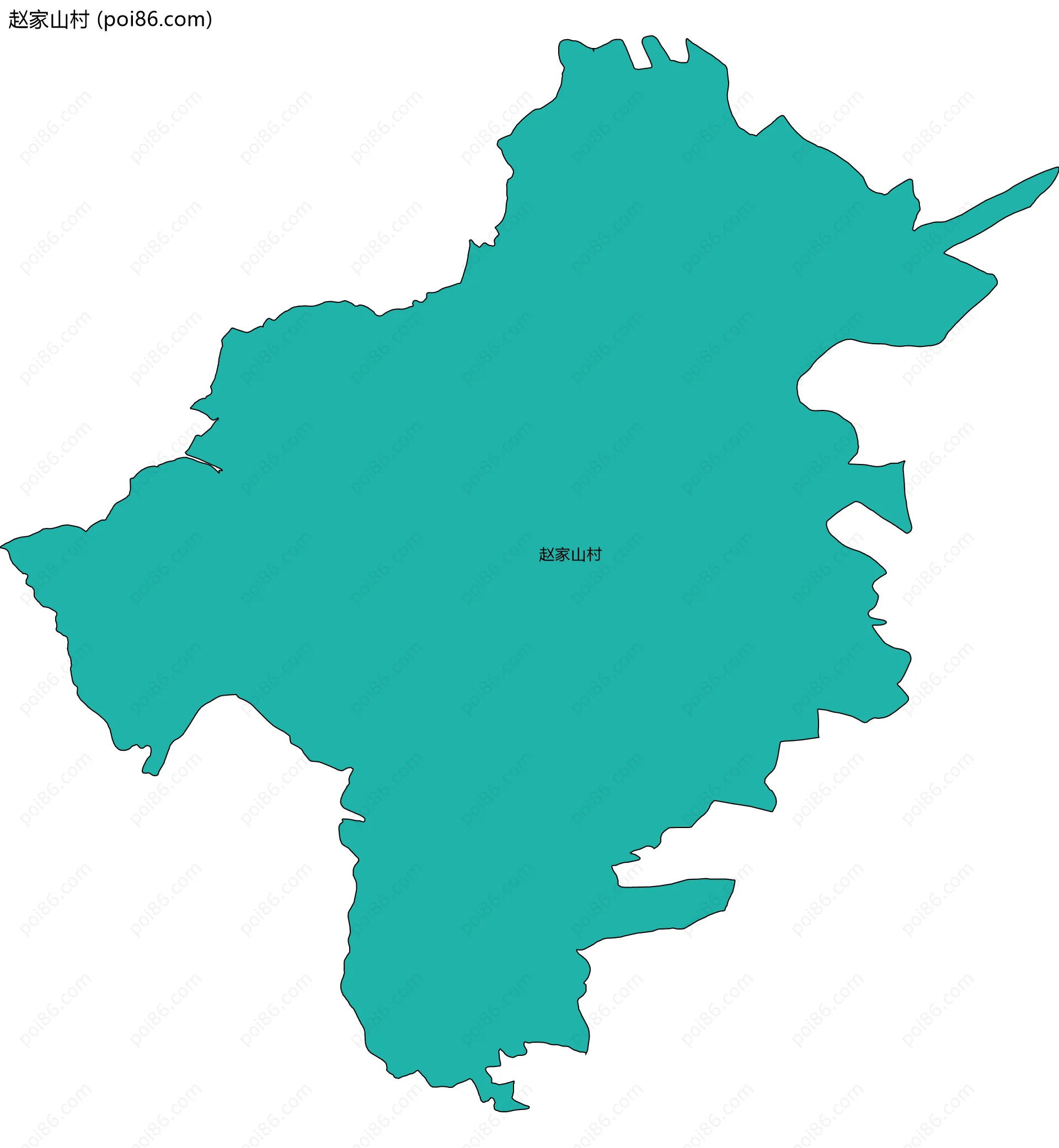 赵家山村边界地图