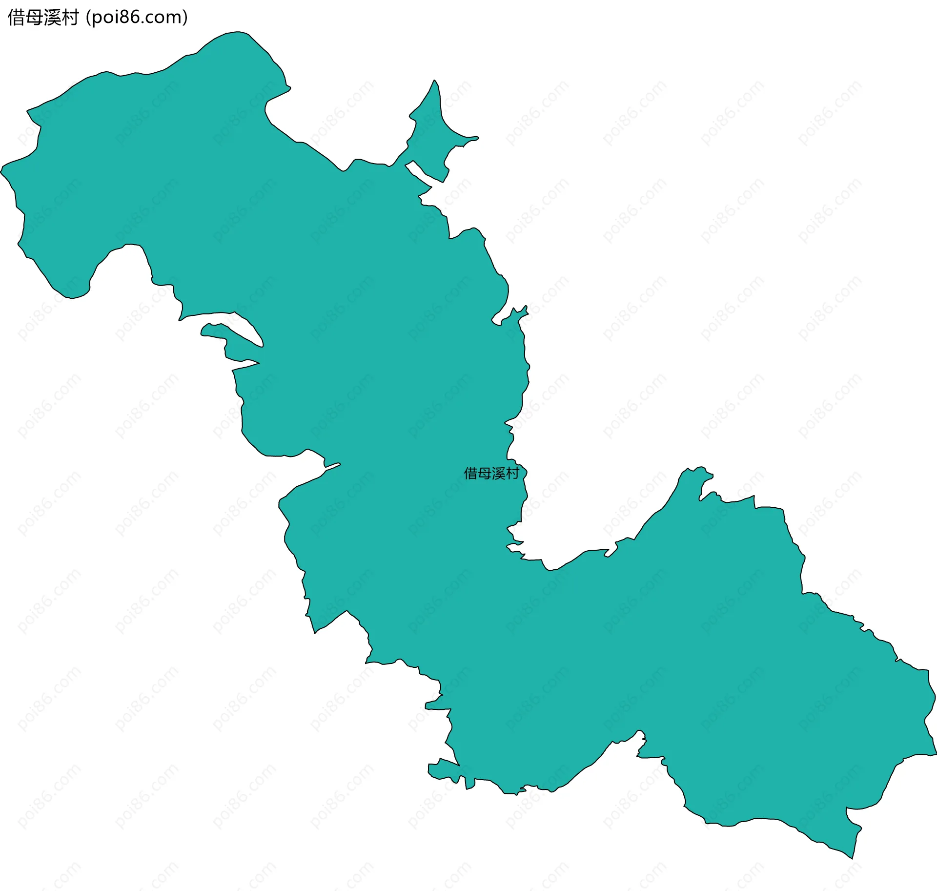 借母溪村边界地图