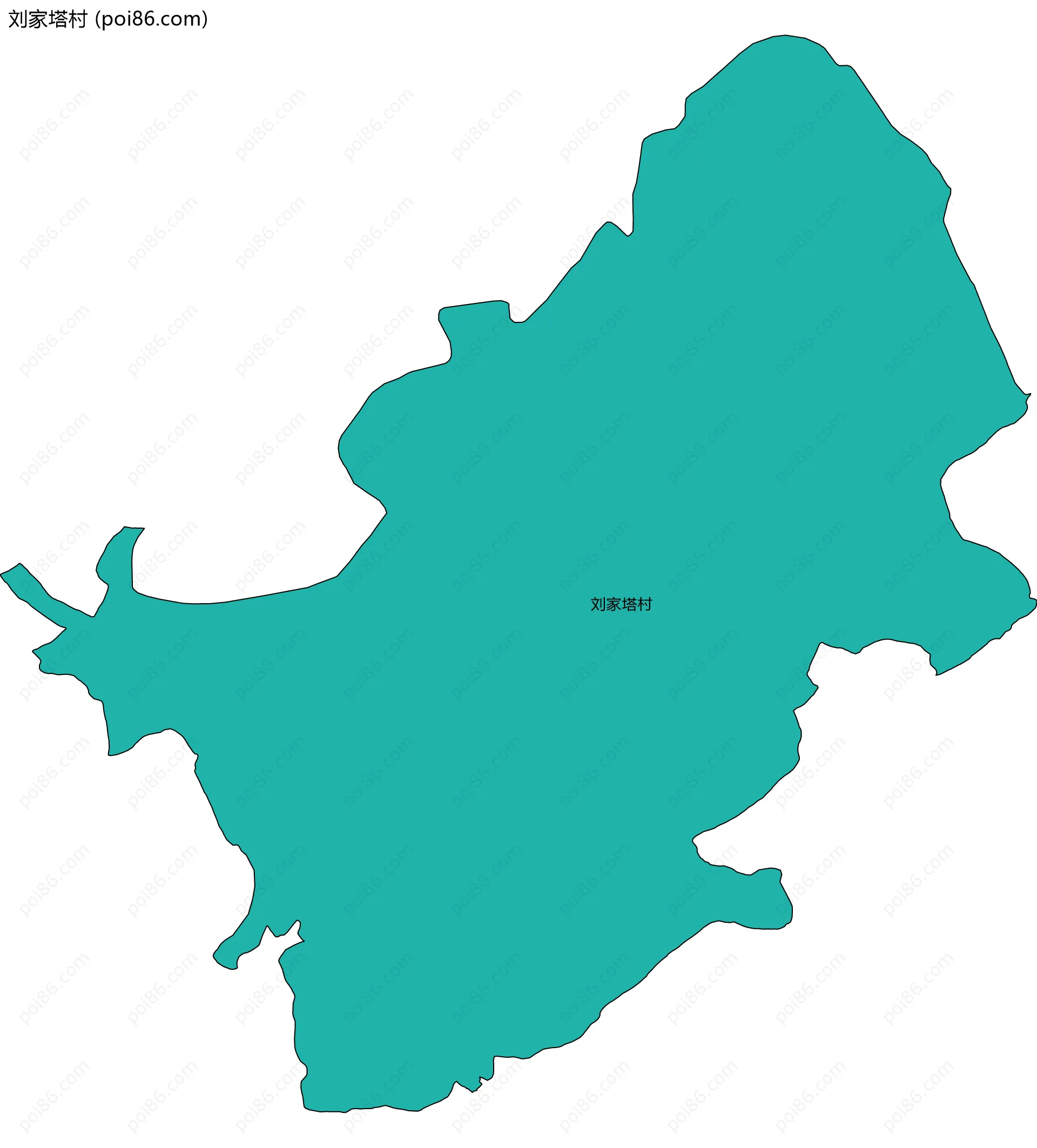 刘家塔村边界地图