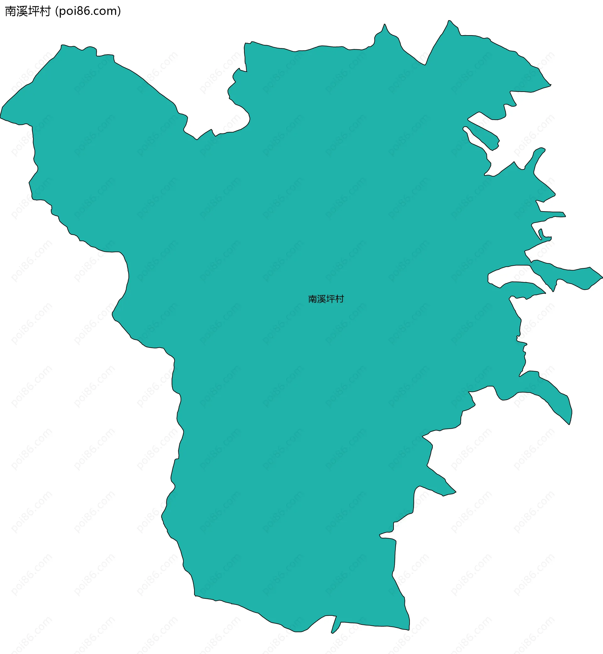 南溪坪村边界地图