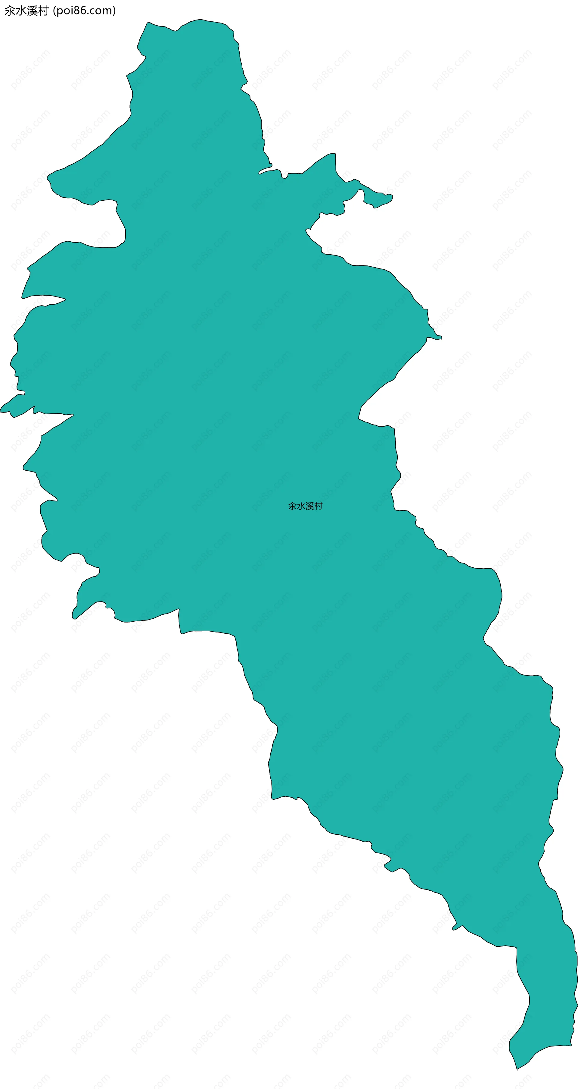 汆水溪村边界地图