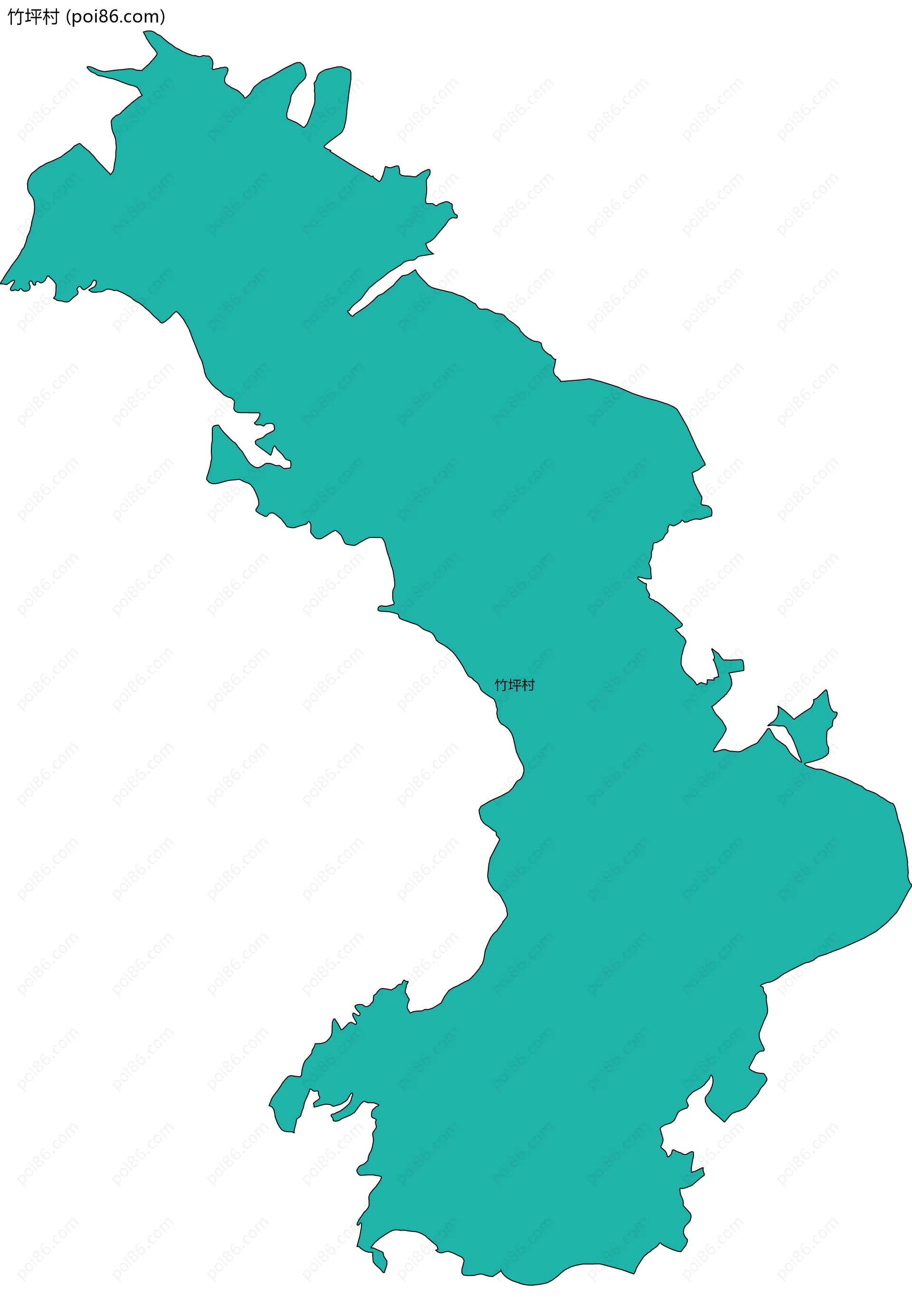 竹坪村边界地图