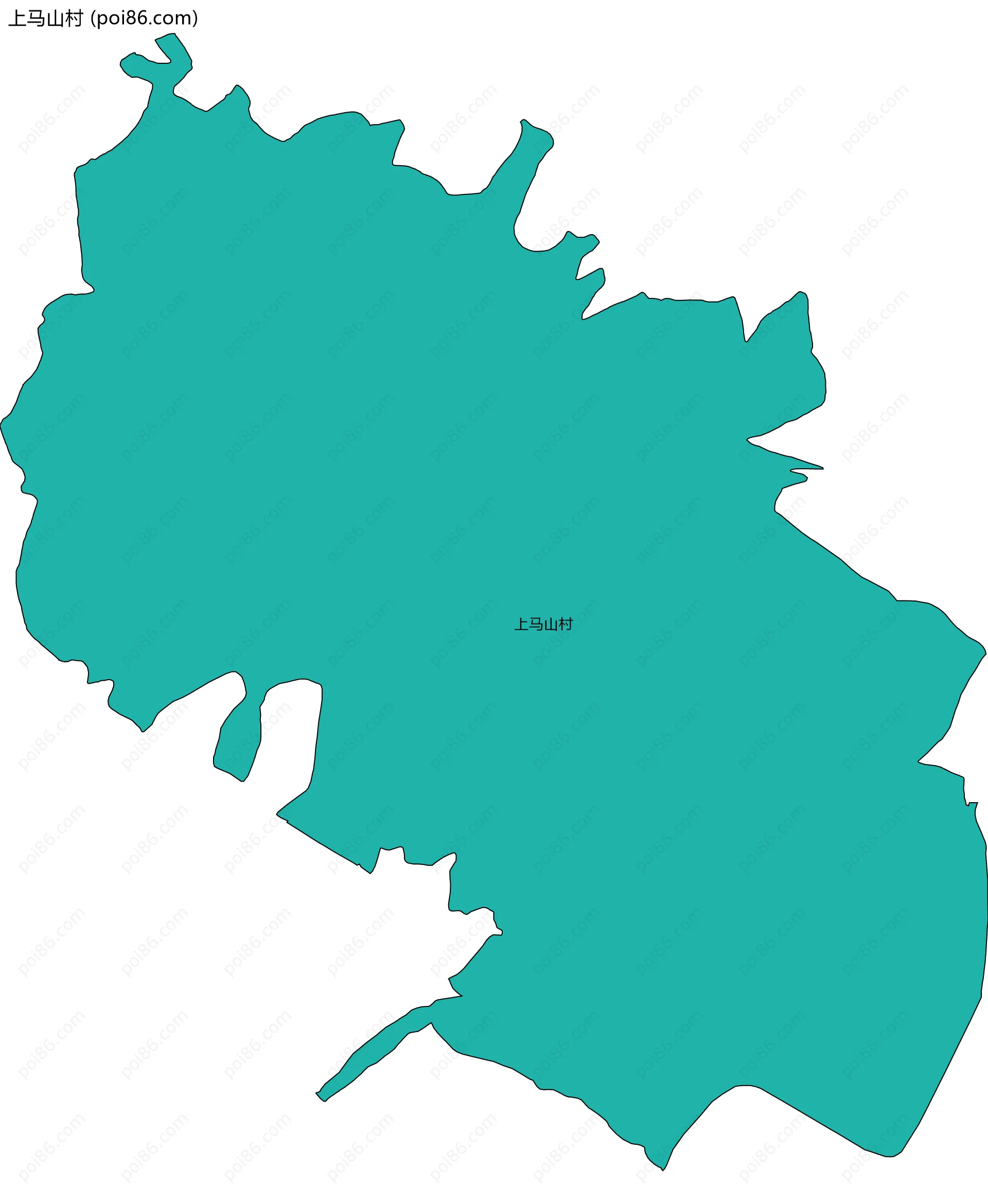 上马山村边界地图