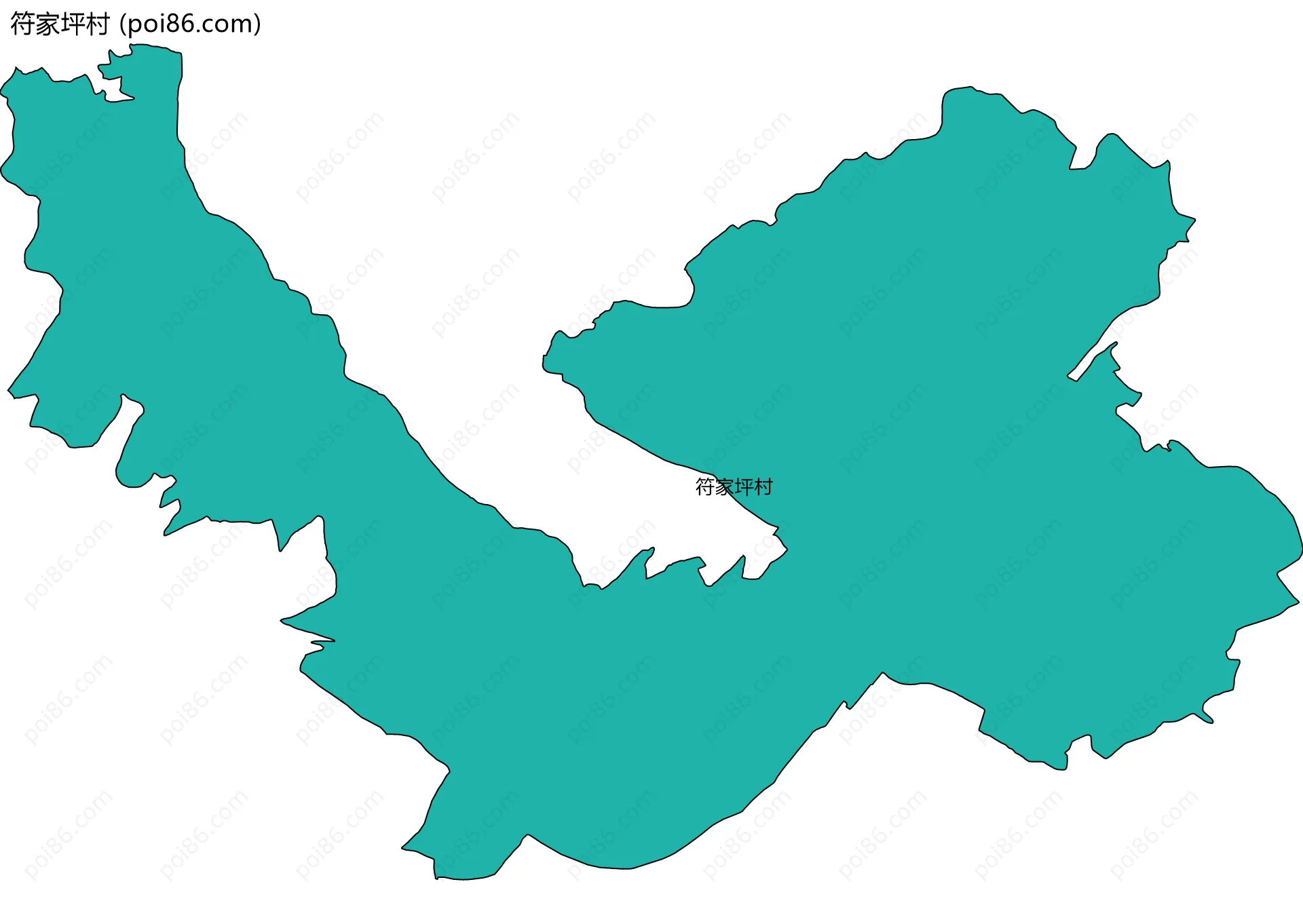 符家坪村边界地图
