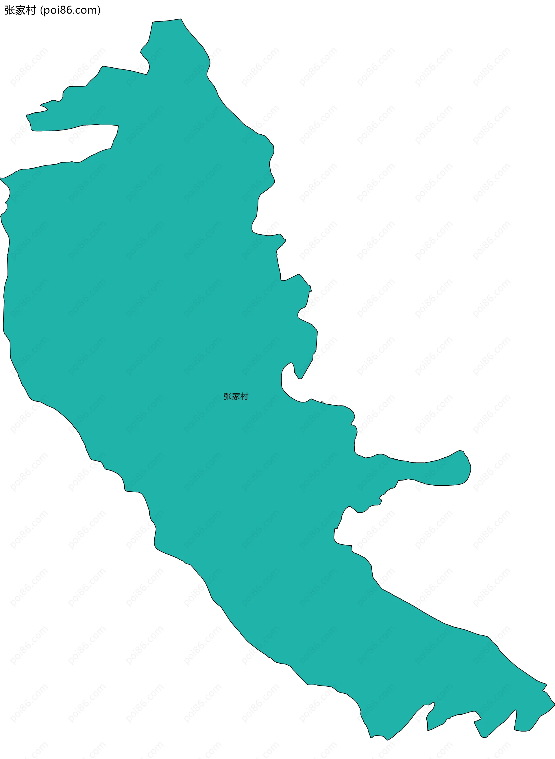 张家村边界地图