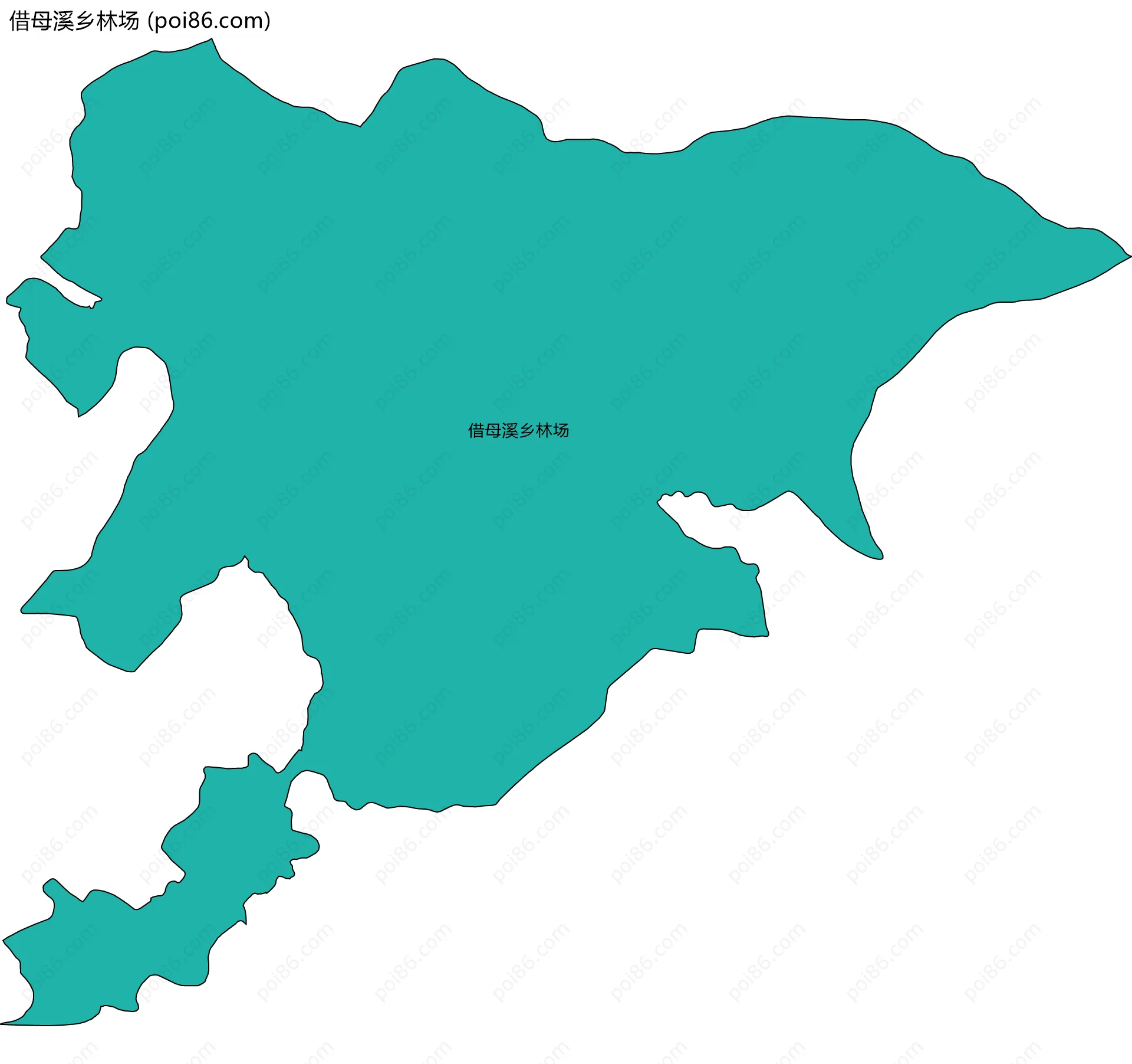 借母溪乡林场边界地图