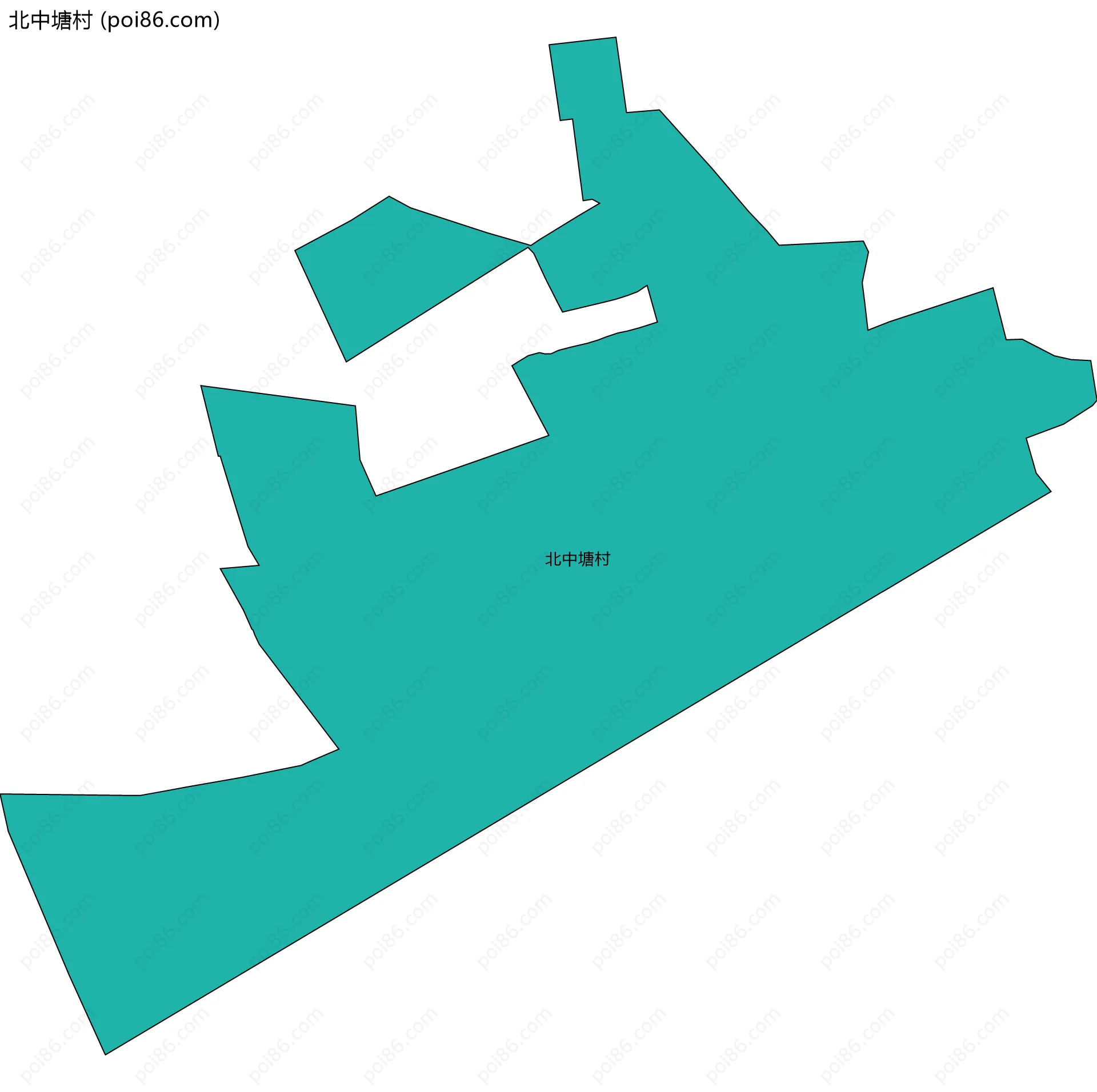 北中塘村边界地图