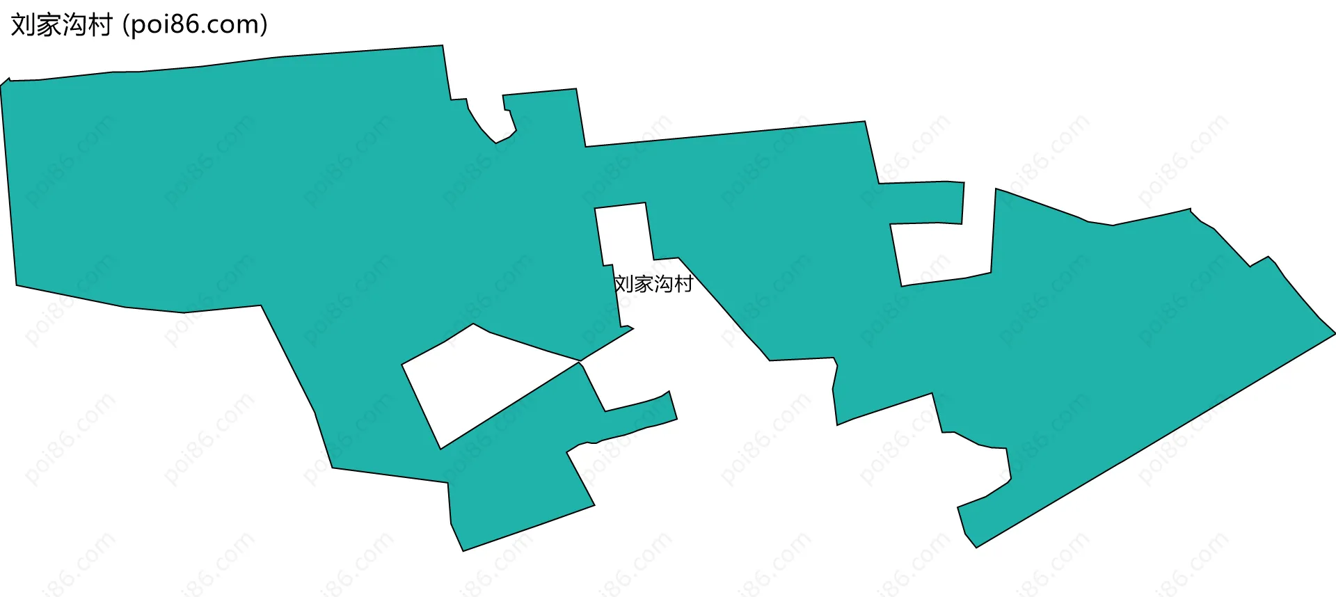 刘家沟村边界地图