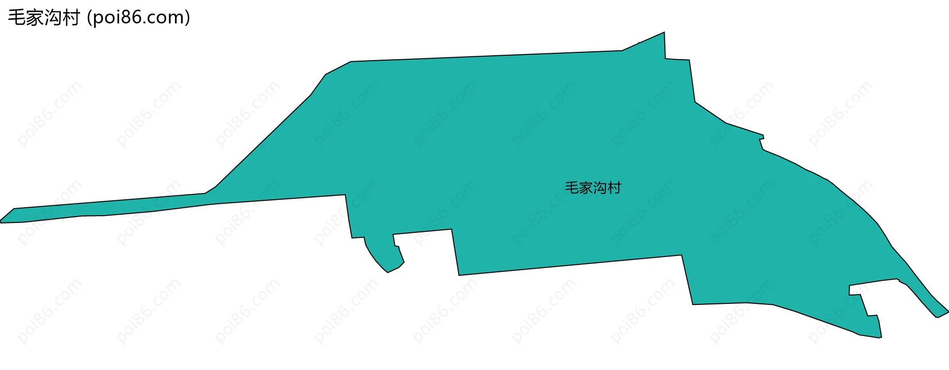 毛家沟村边界地图