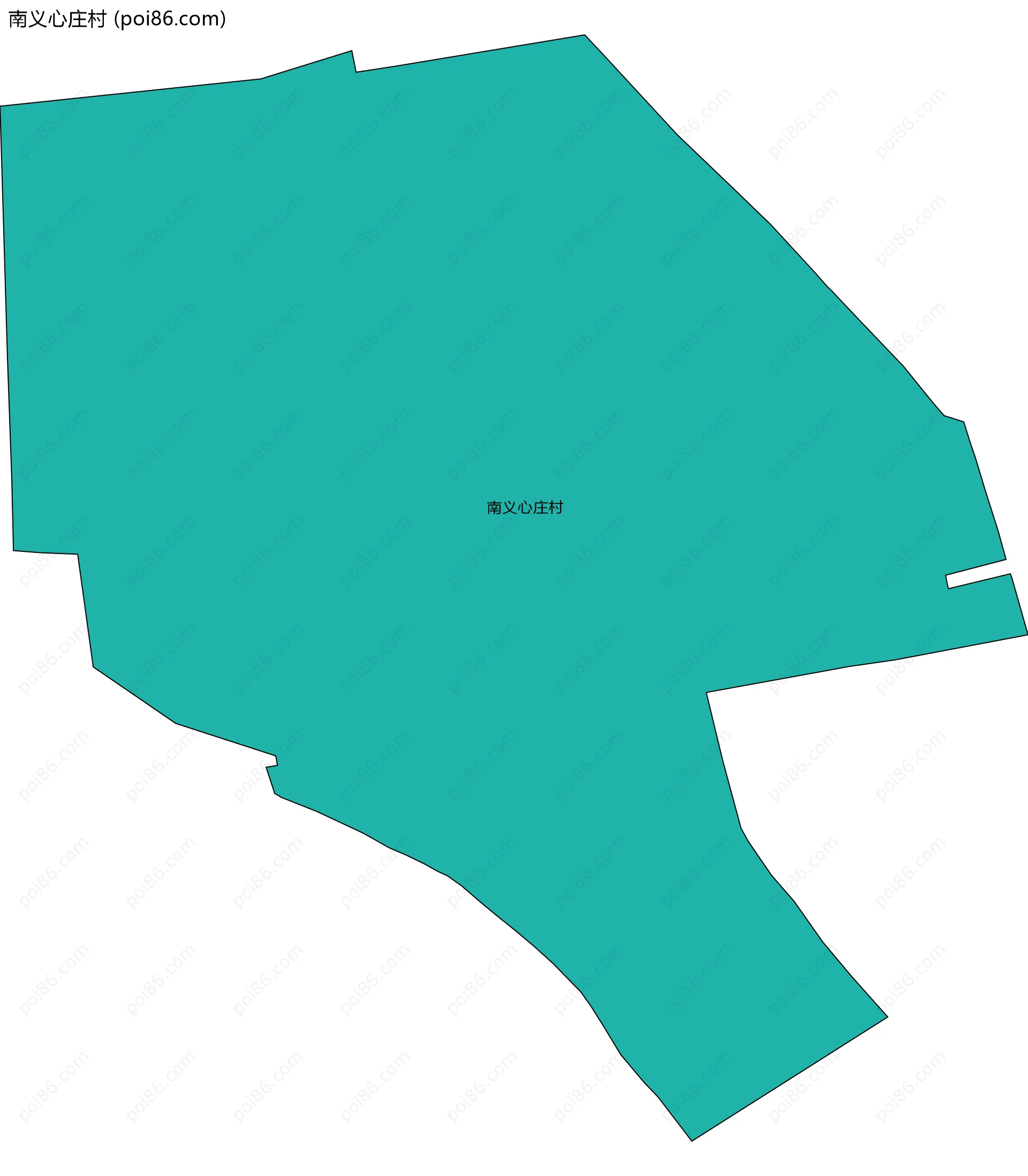 南义心庄村边界地图