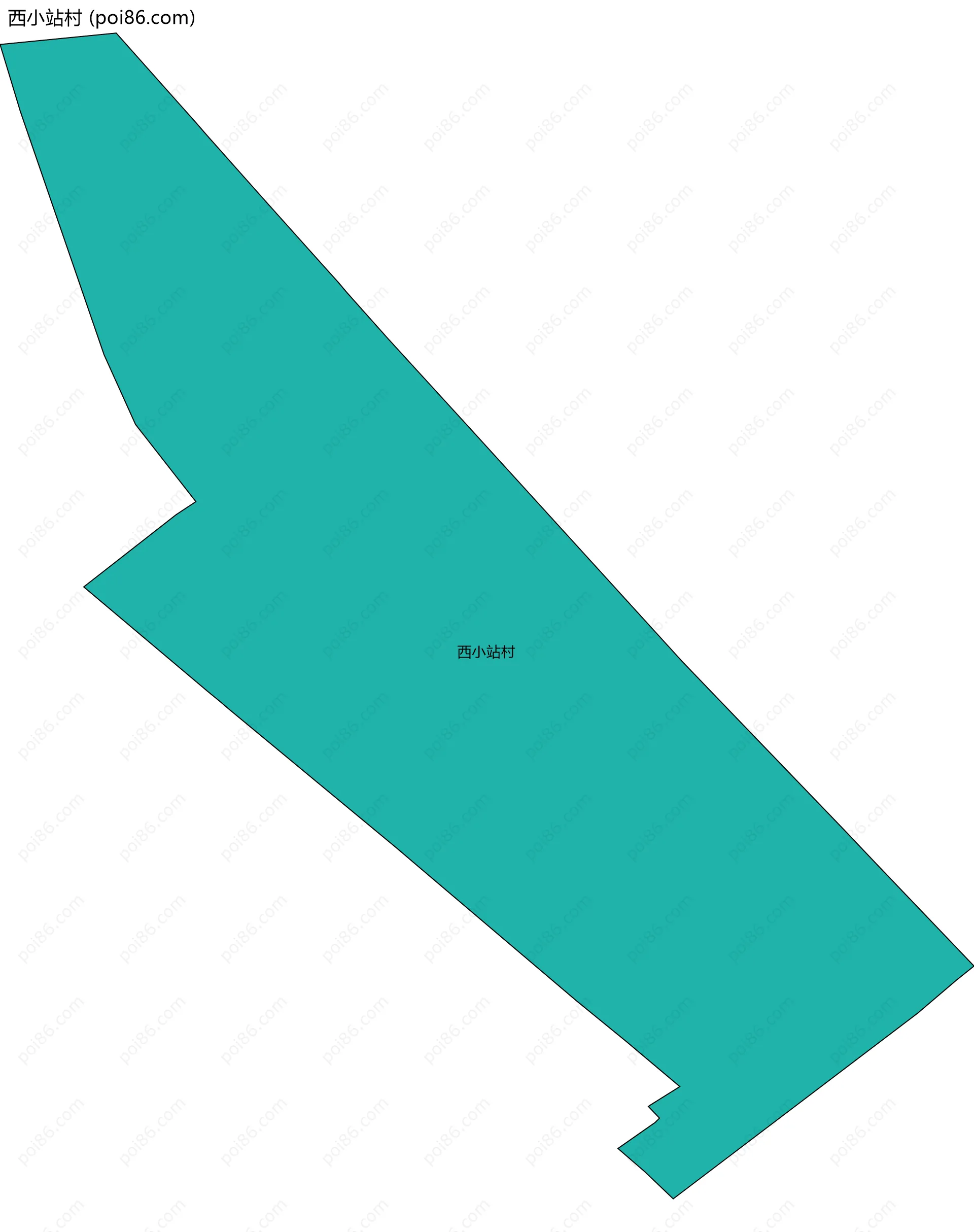 西小站村边界地图