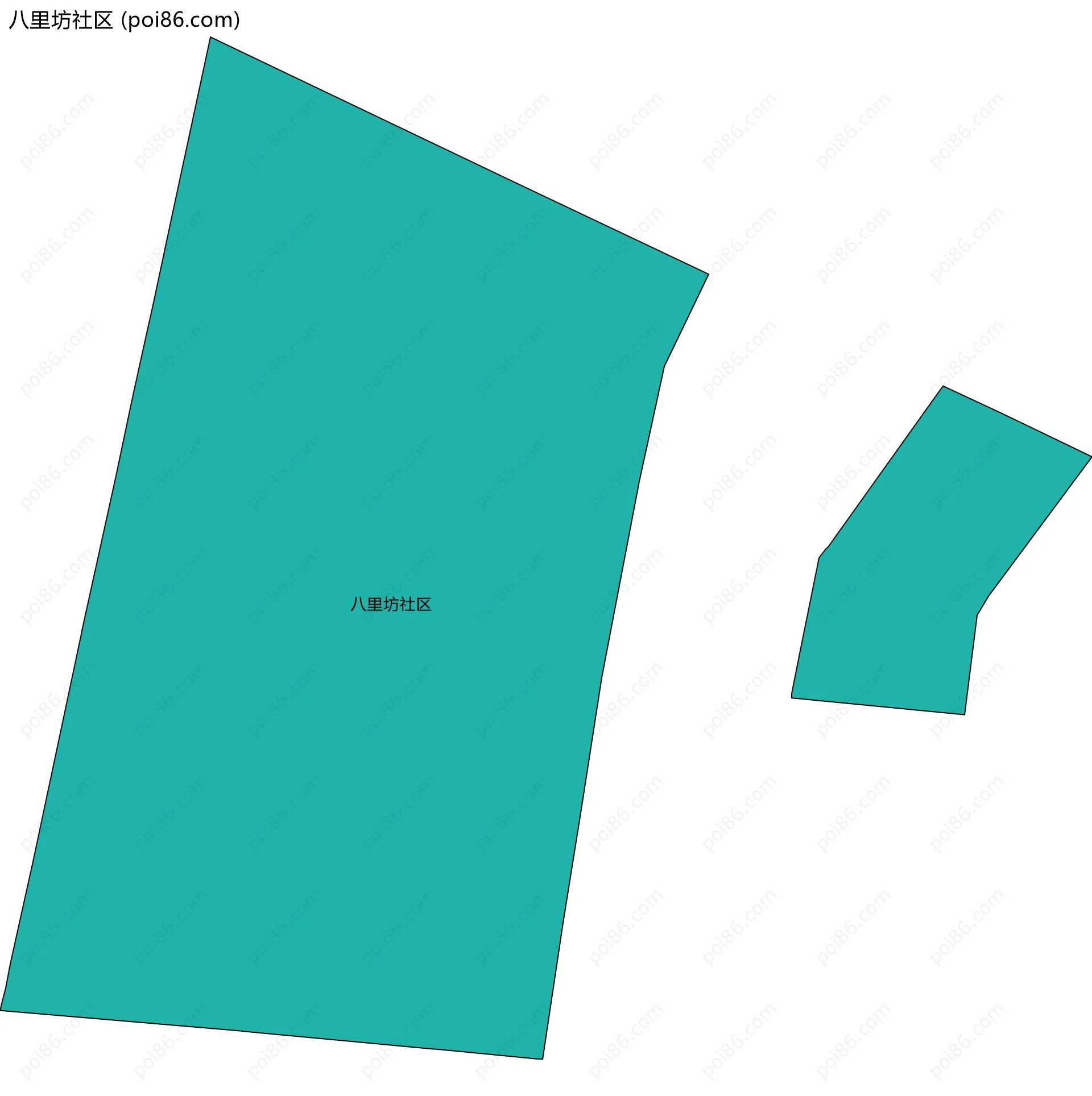 八里坊社区边界地图