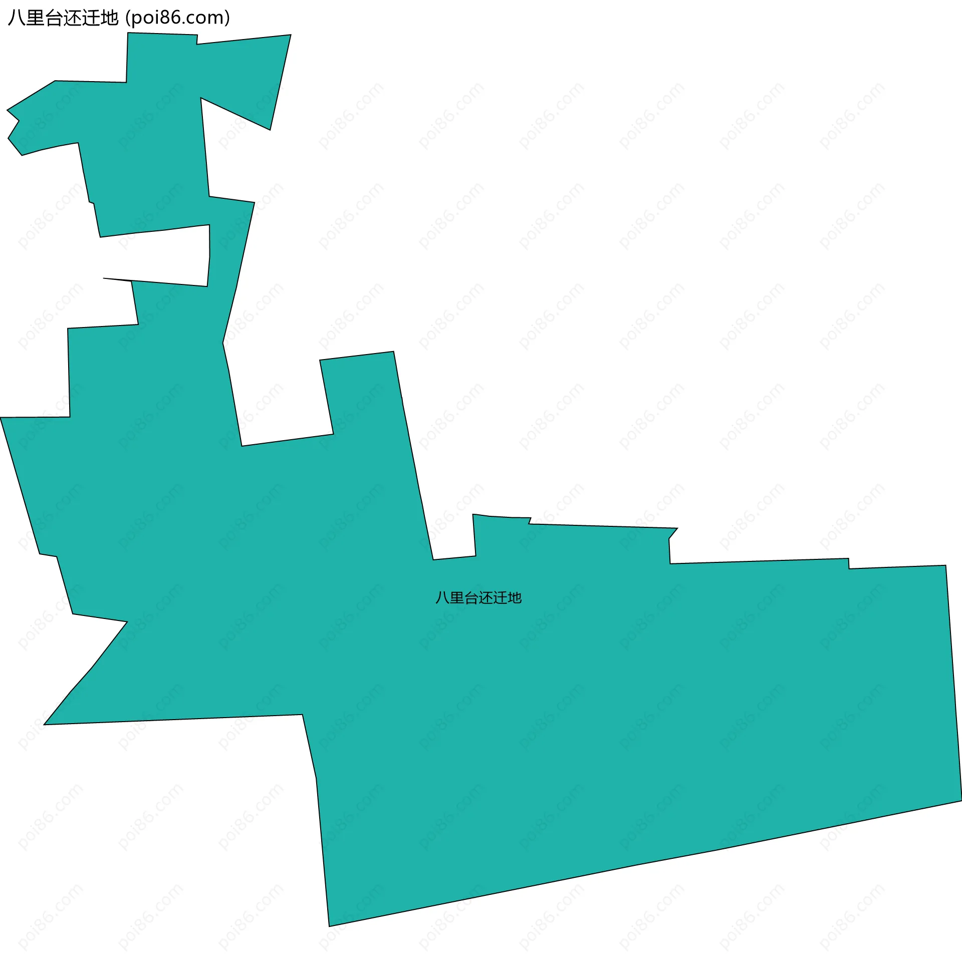 八里台还迁地边界地图