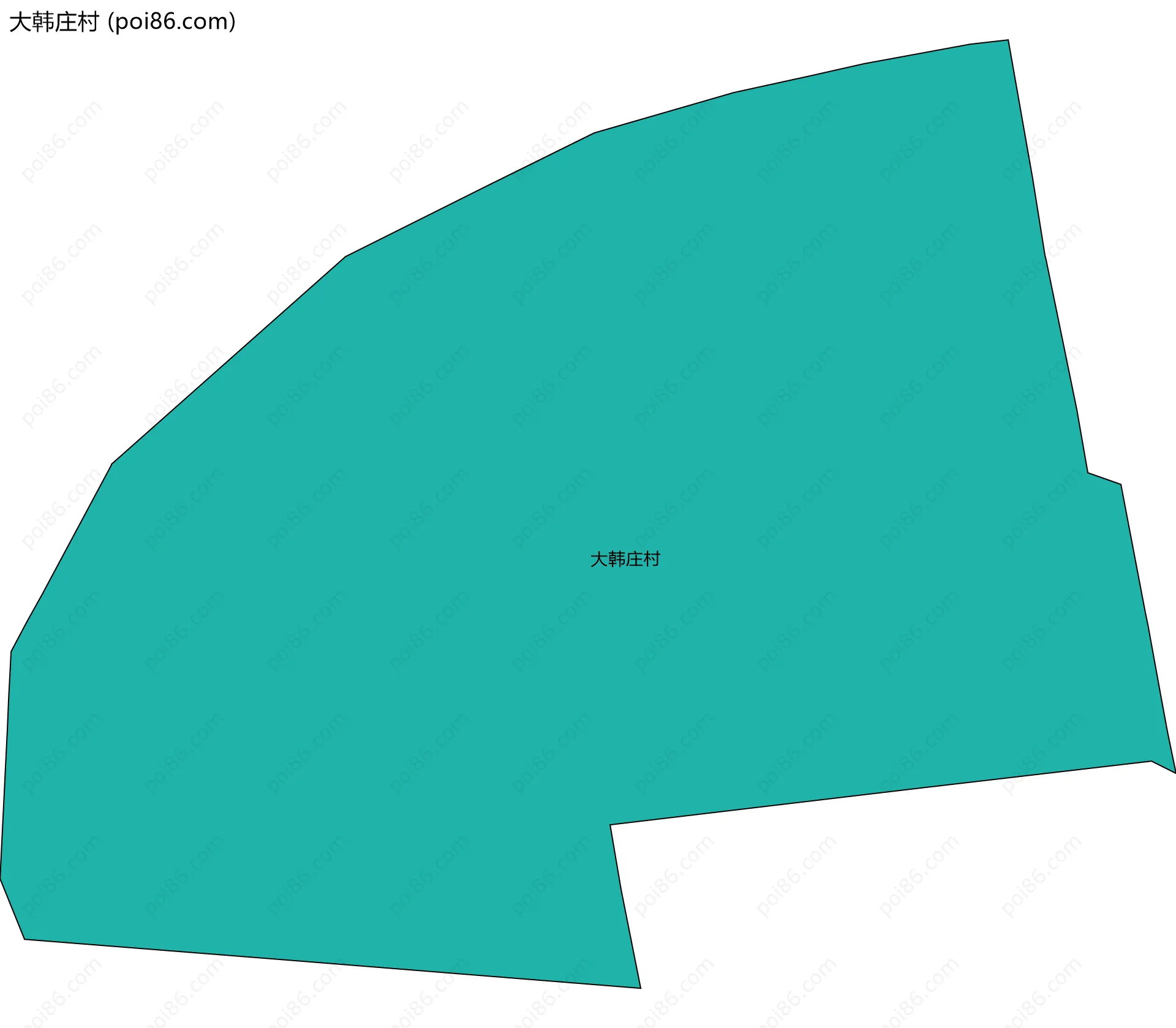 大韩庄村边界地图