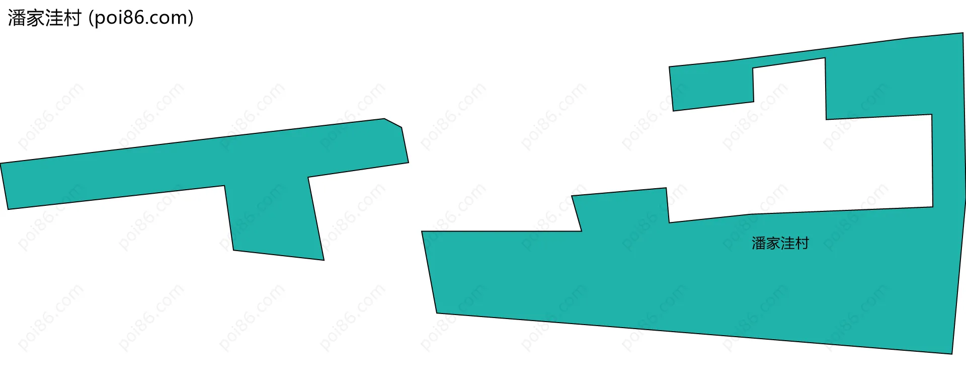 潘家洼村边界地图