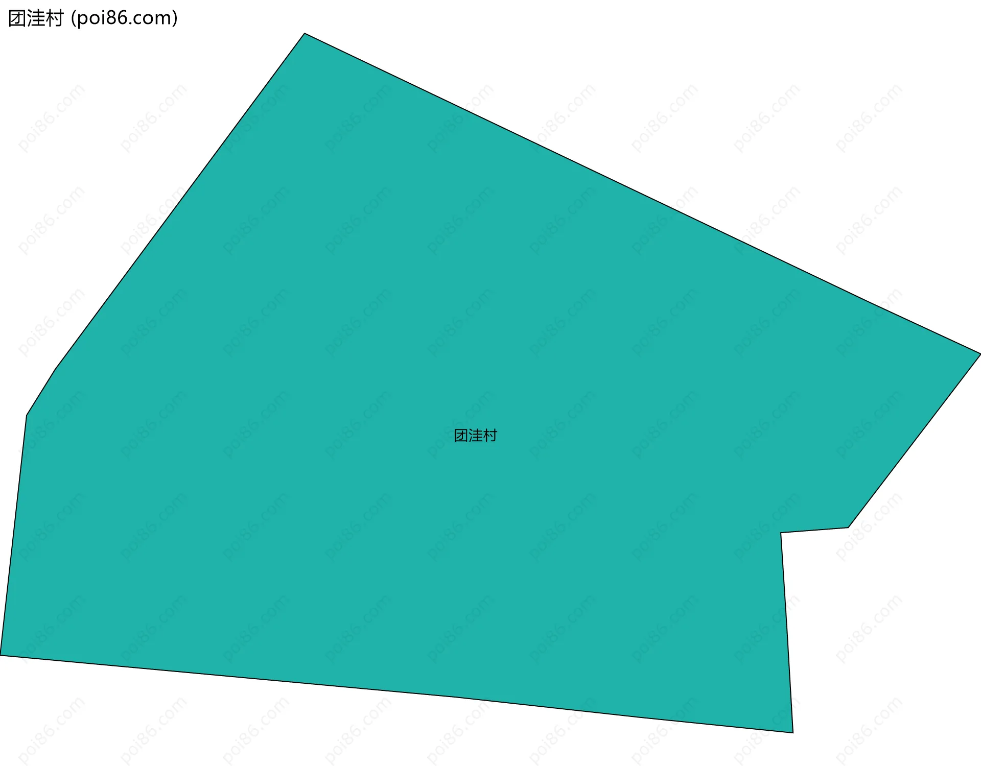 团洼村边界地图