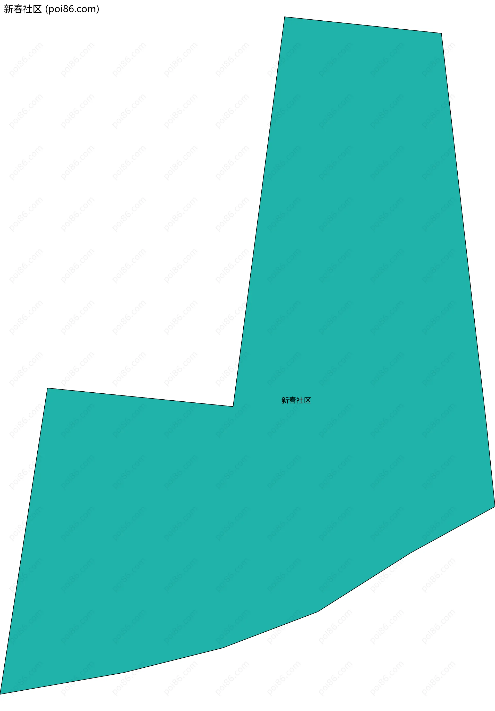 新春社区边界地图