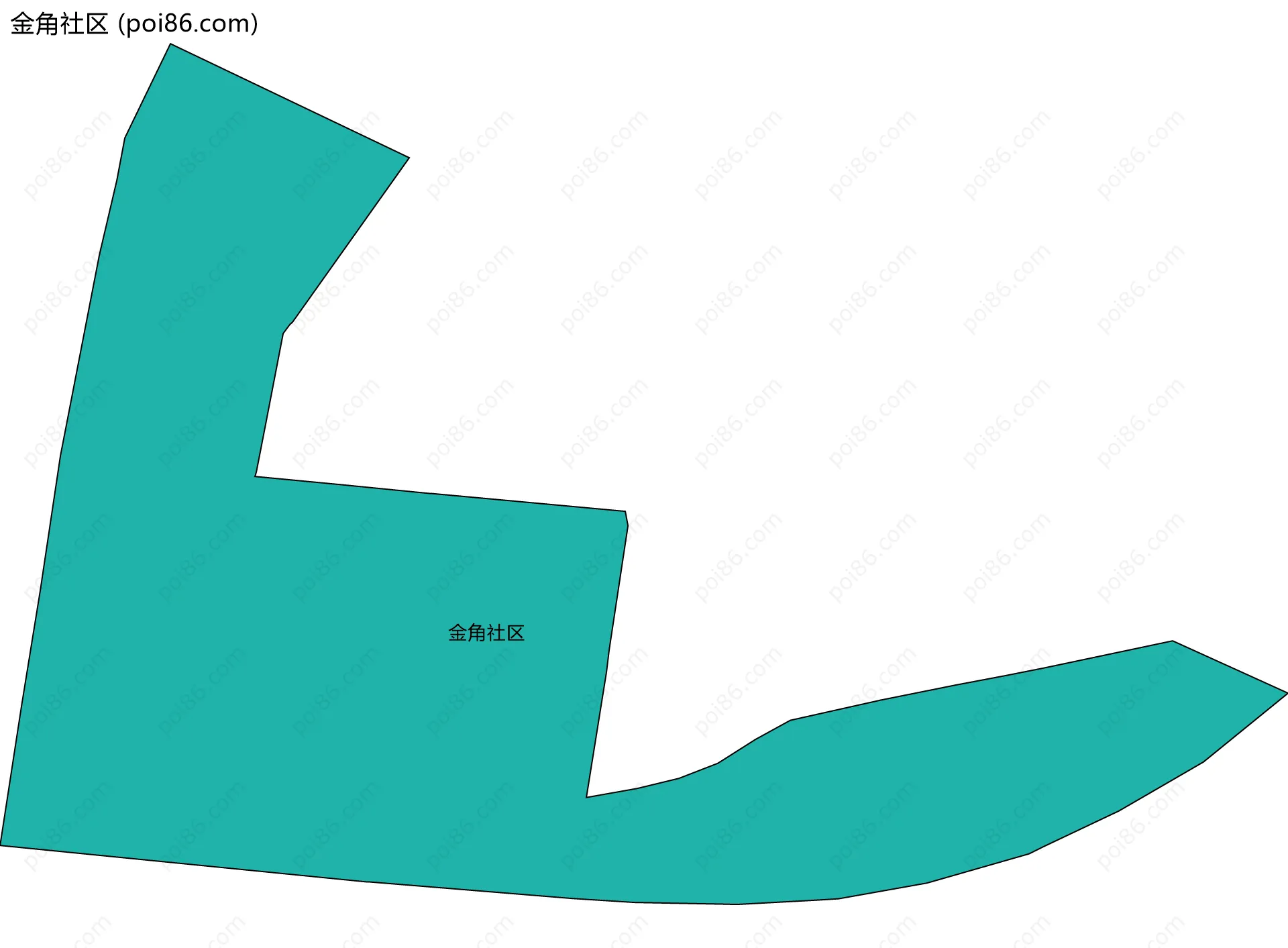 金角社区边界地图