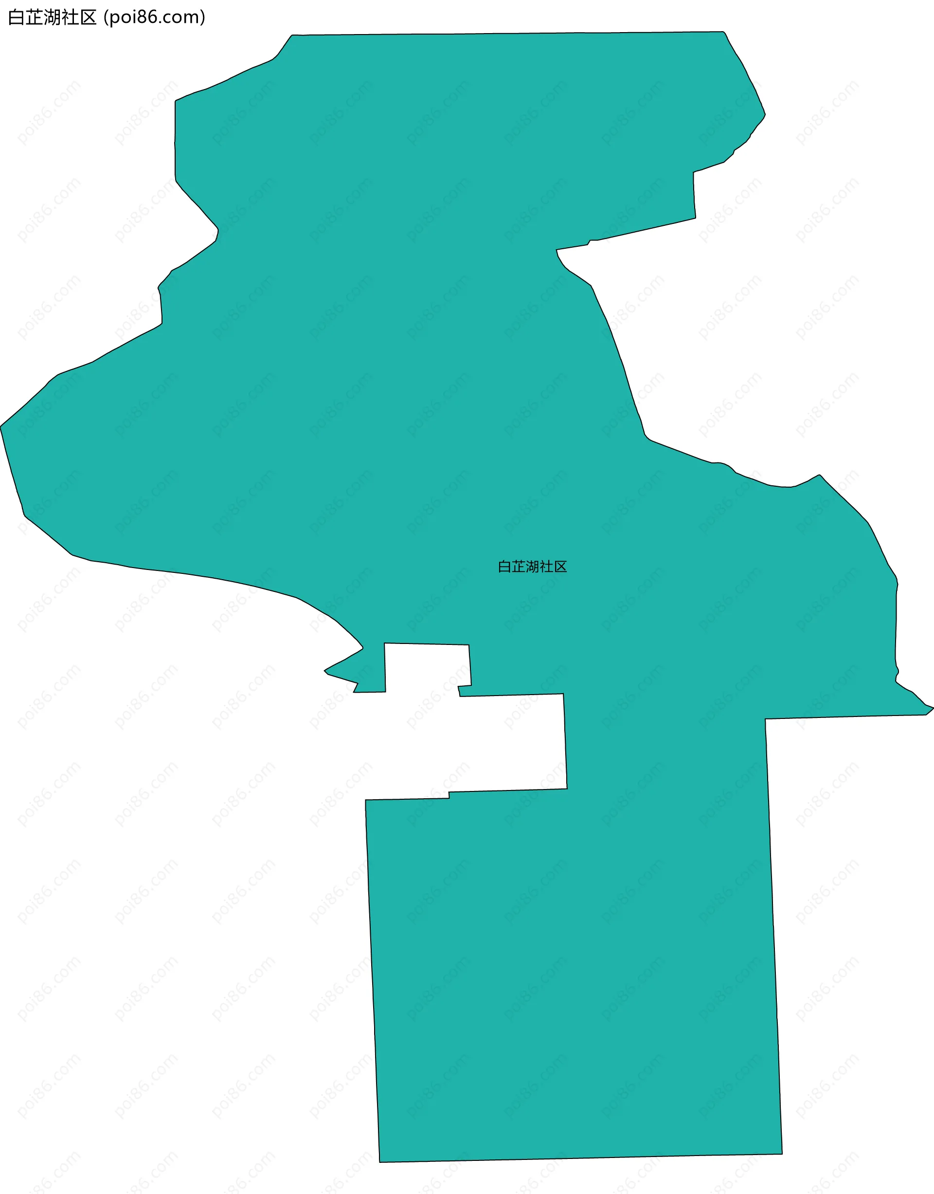 白芷湖社区边界地图
