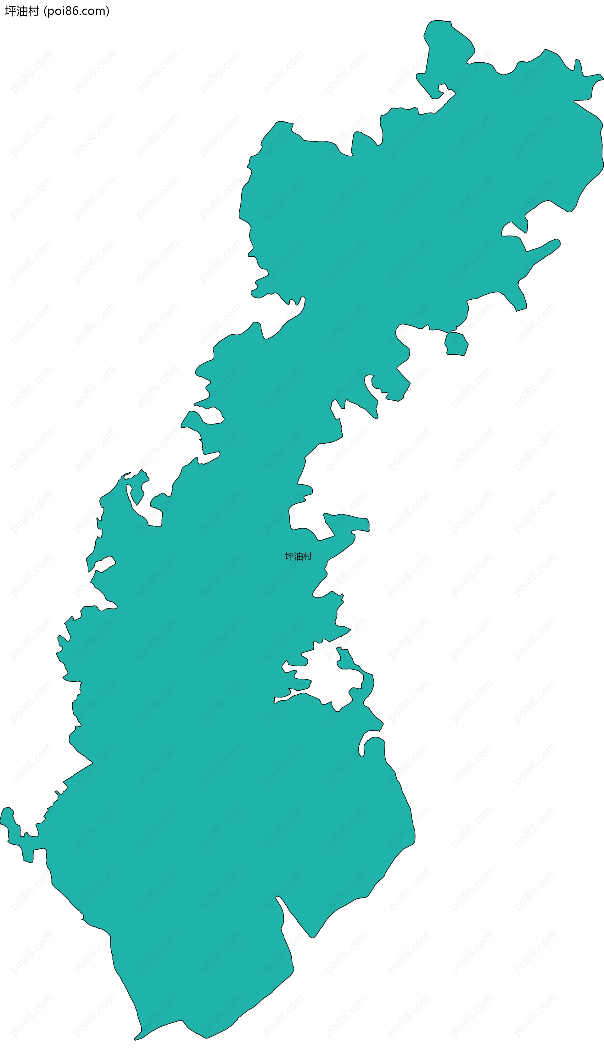 坪油村边界地图