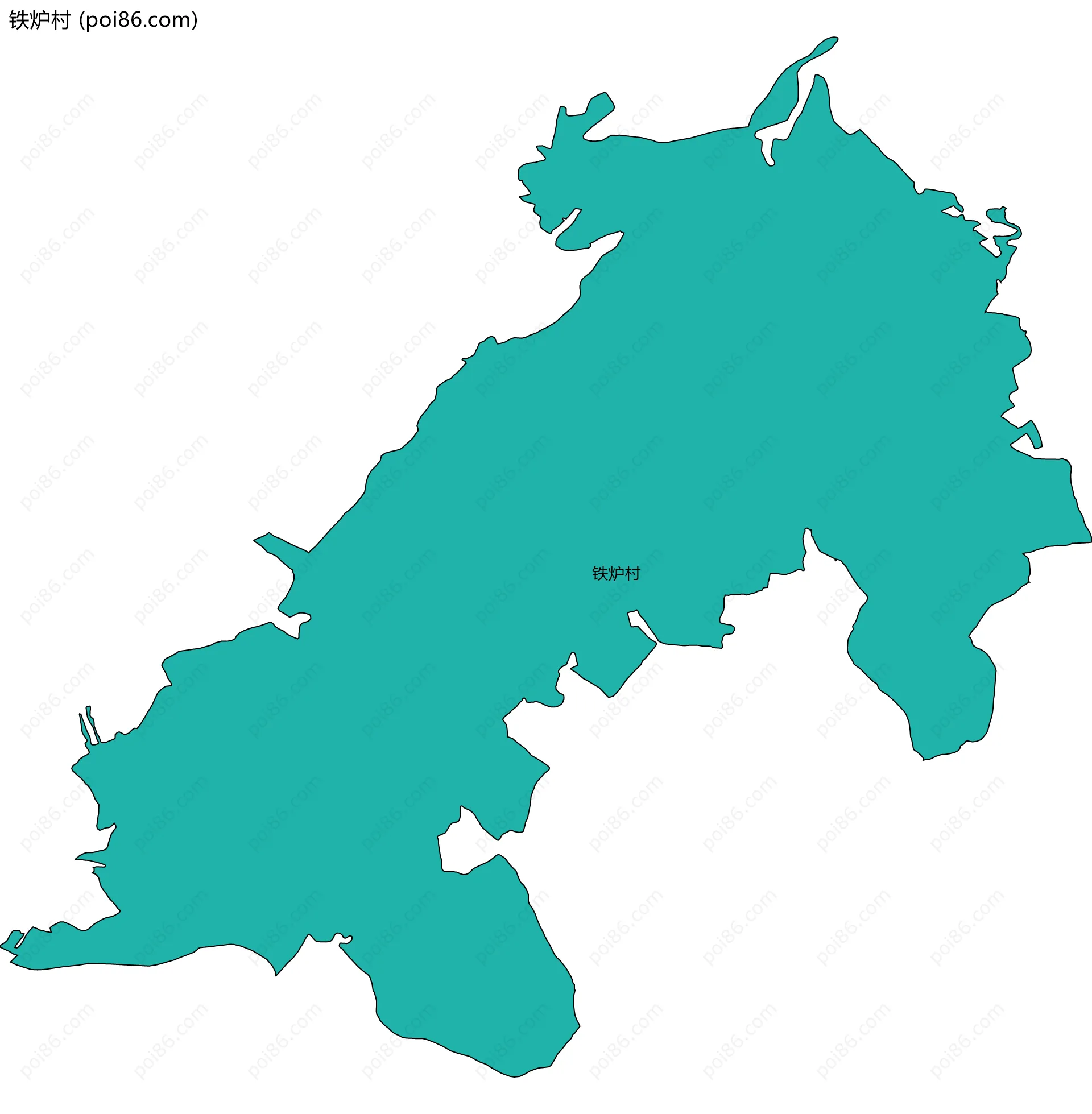 铁炉村边界地图
