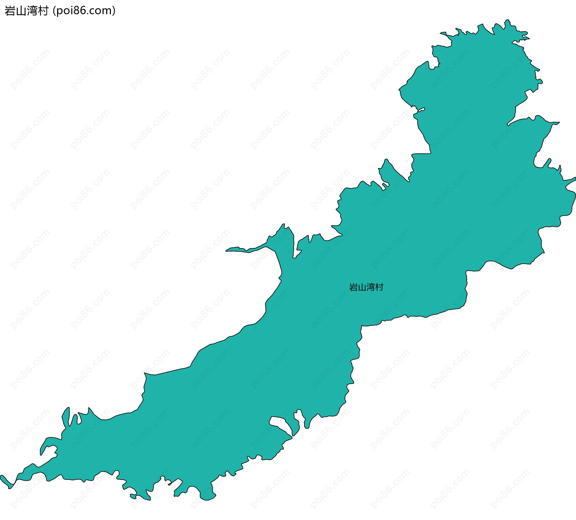 岩山湾村边界地图