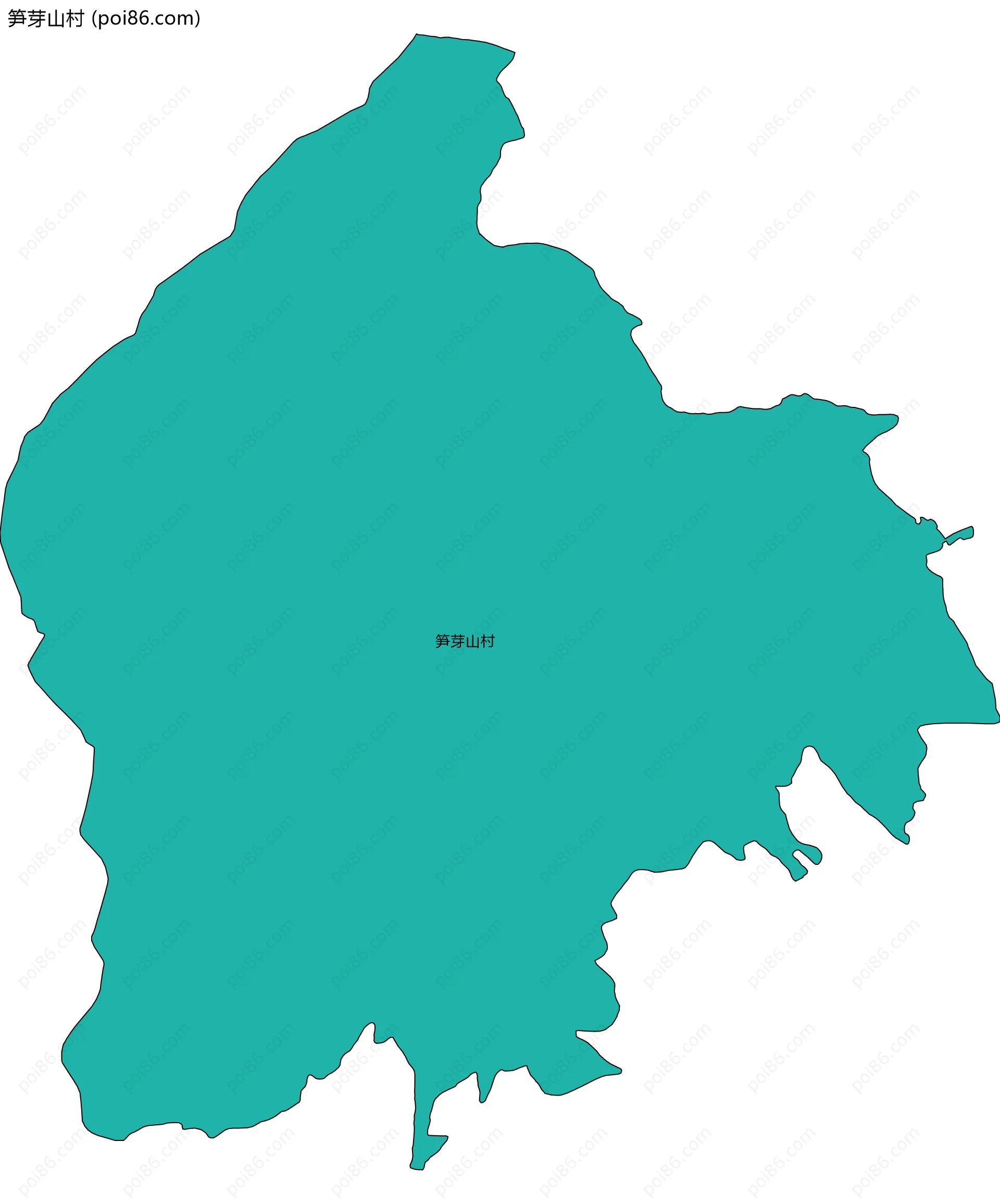 笋芽山村边界地图