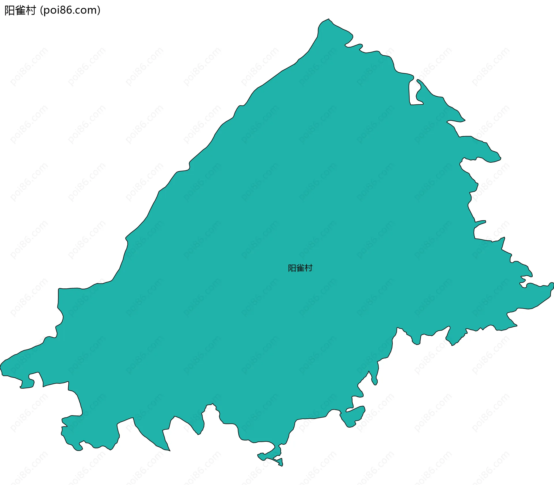 阳雀村边界地图