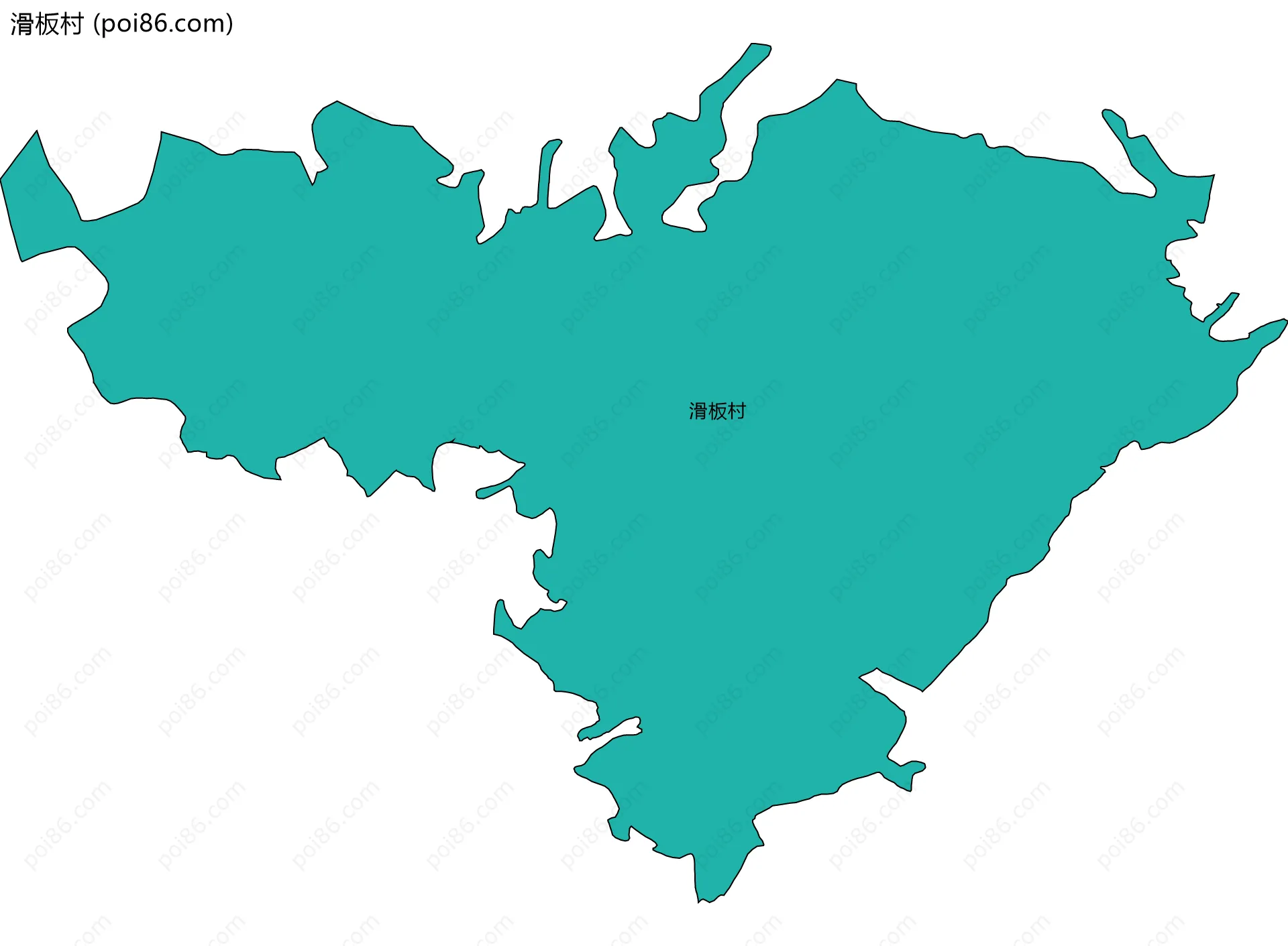 滑板村边界地图