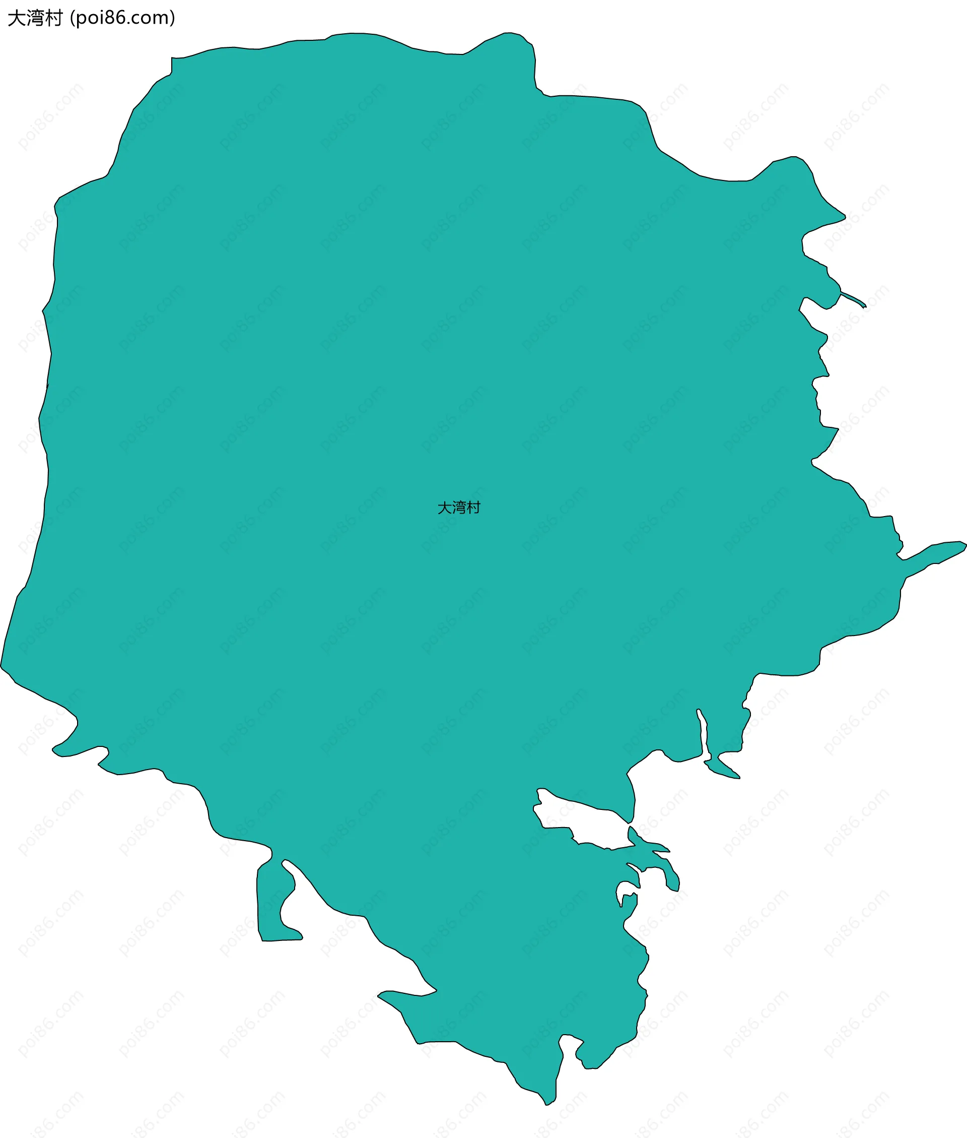 大湾村边界地图