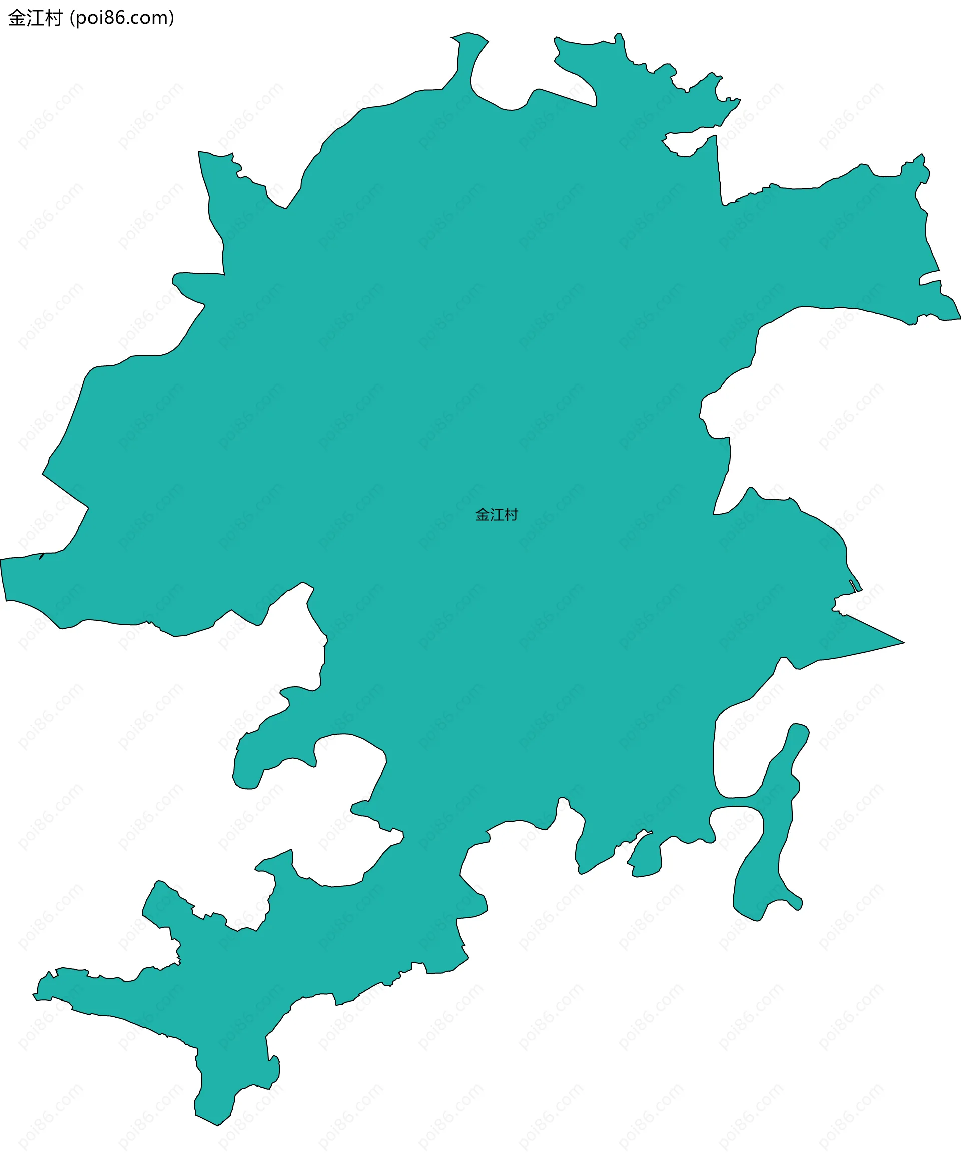 金江村边界地图