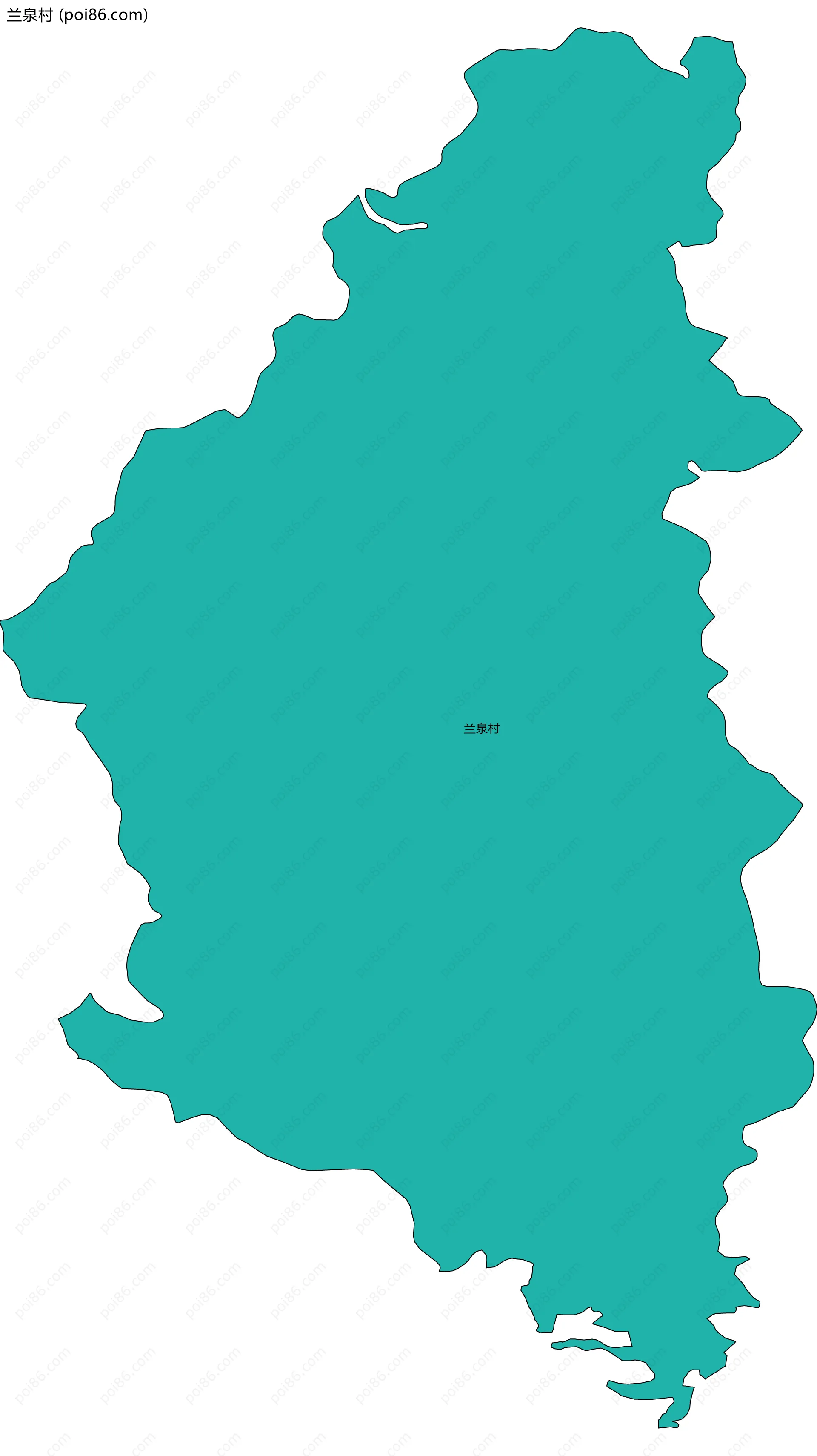 兰泉村边界地图