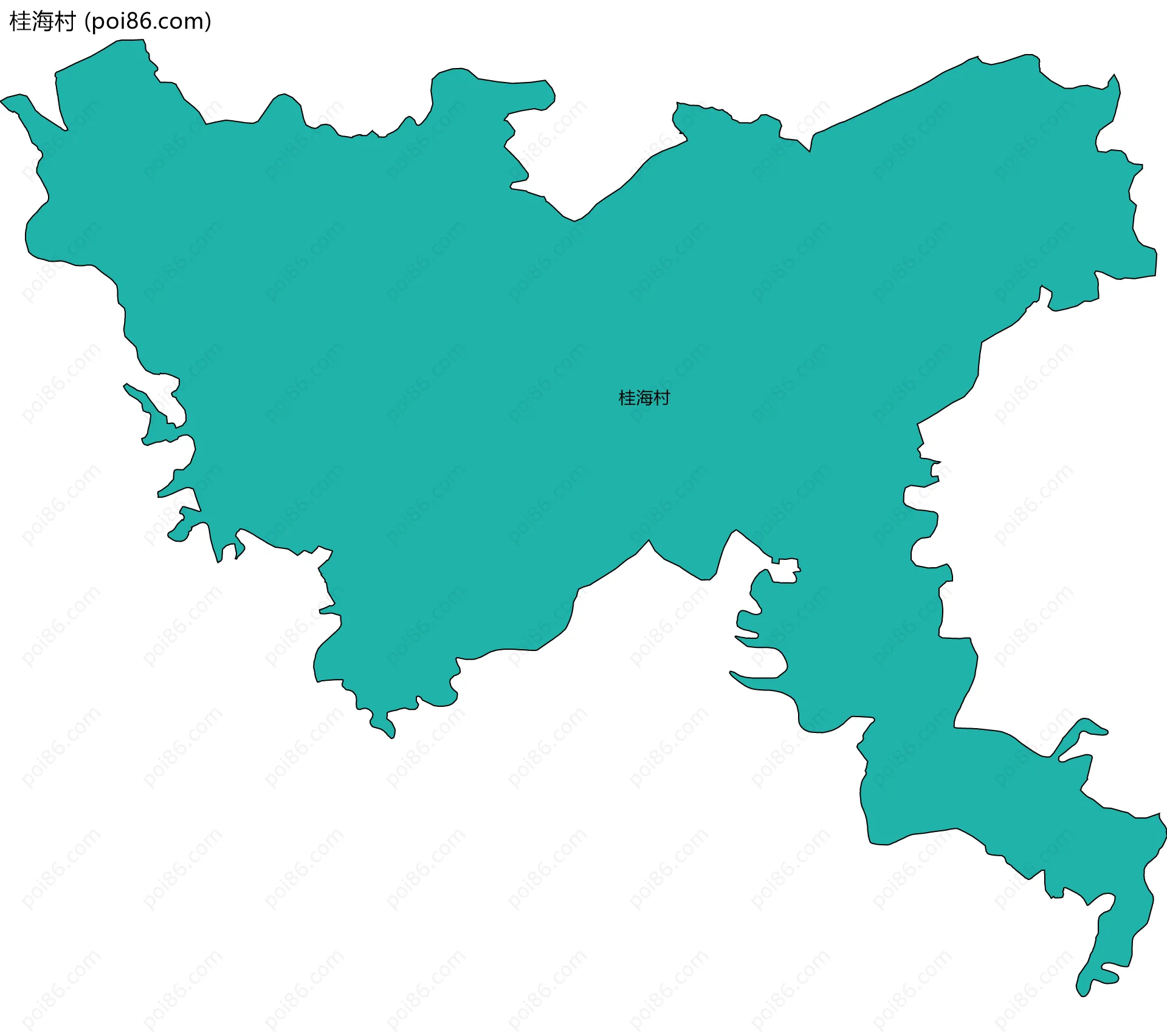 桂海村边界地图