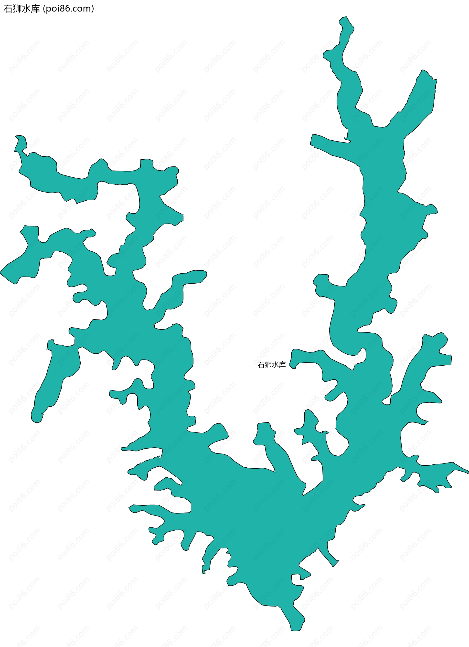 石狮水库边界地图