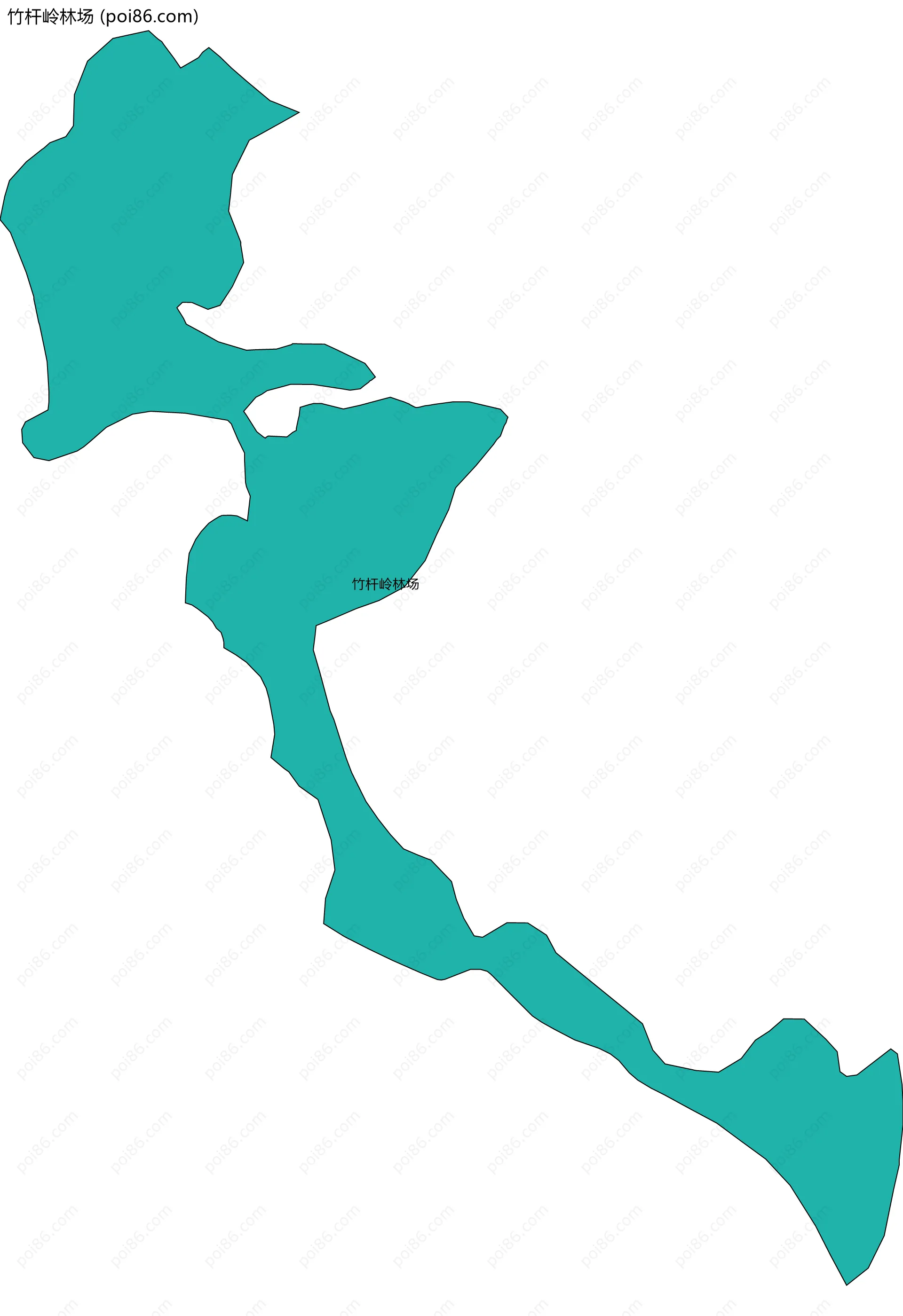 竹杆岭林场边界地图