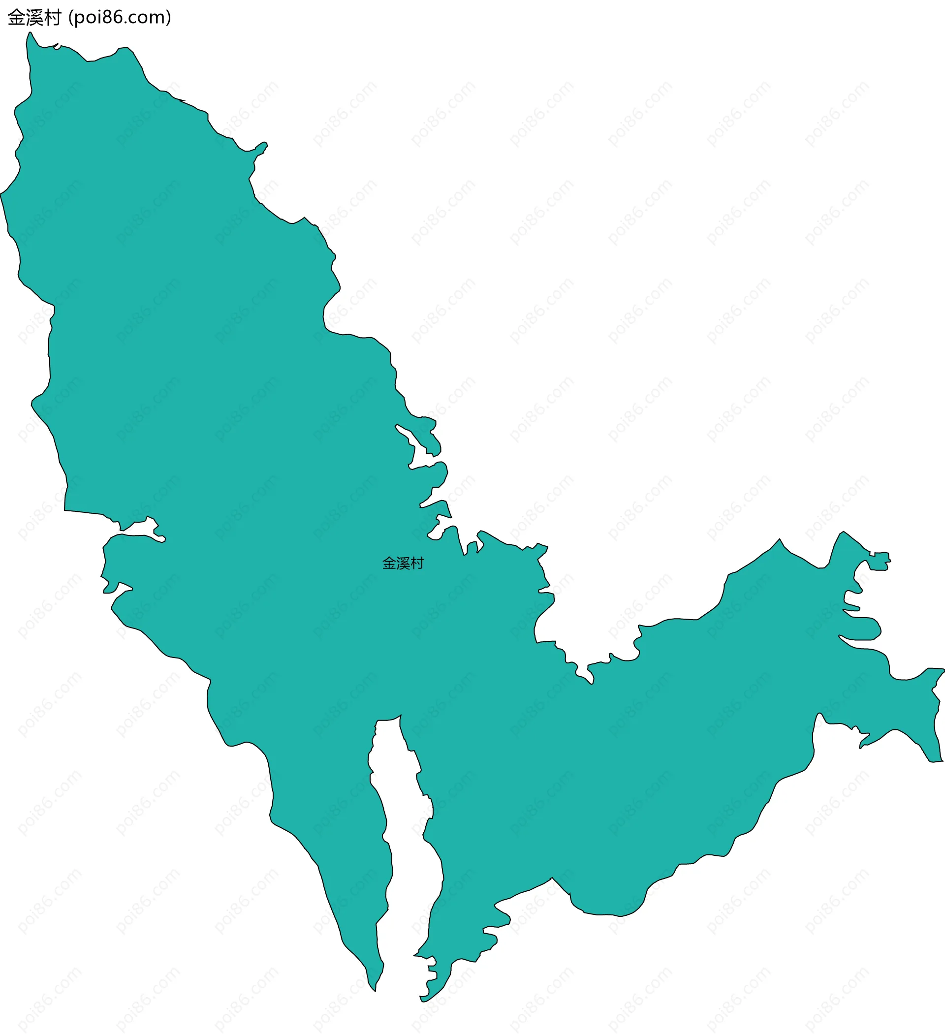 金溪村边界地图
