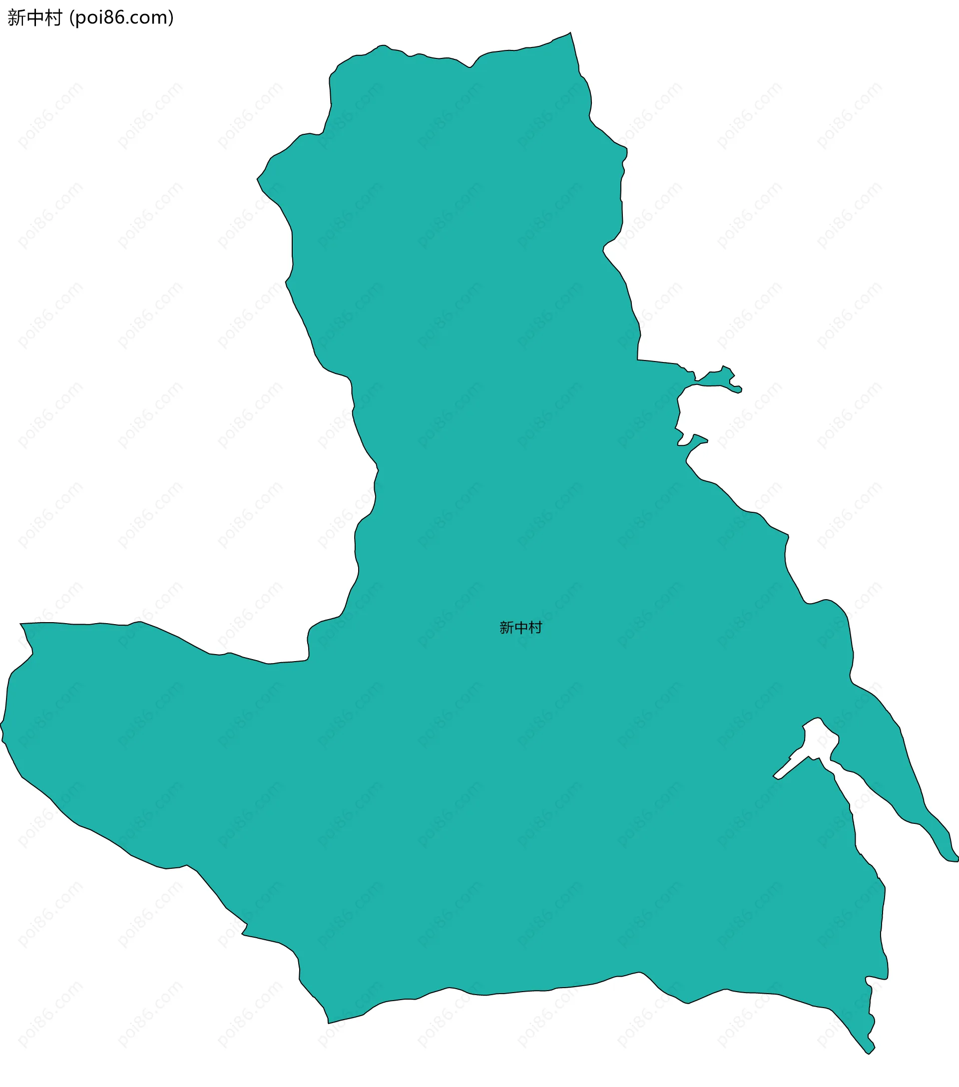 新中村边界地图