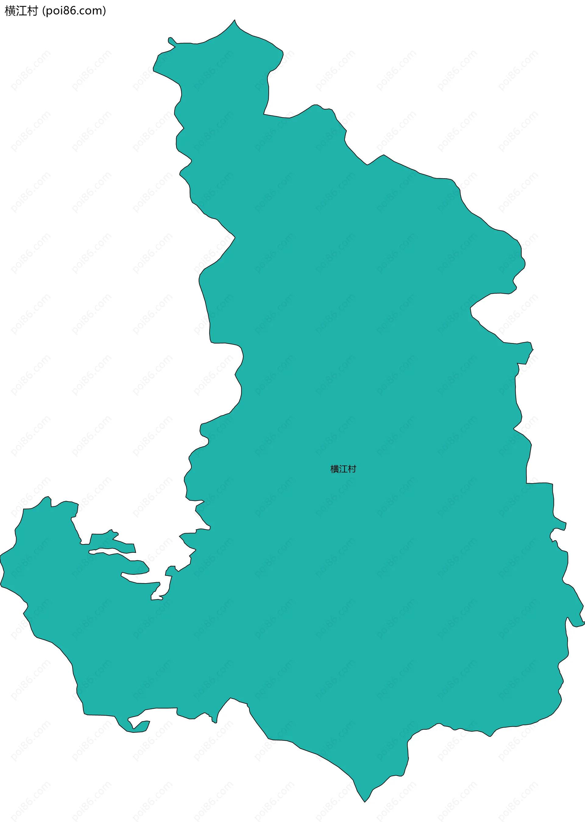 横江村边界地图