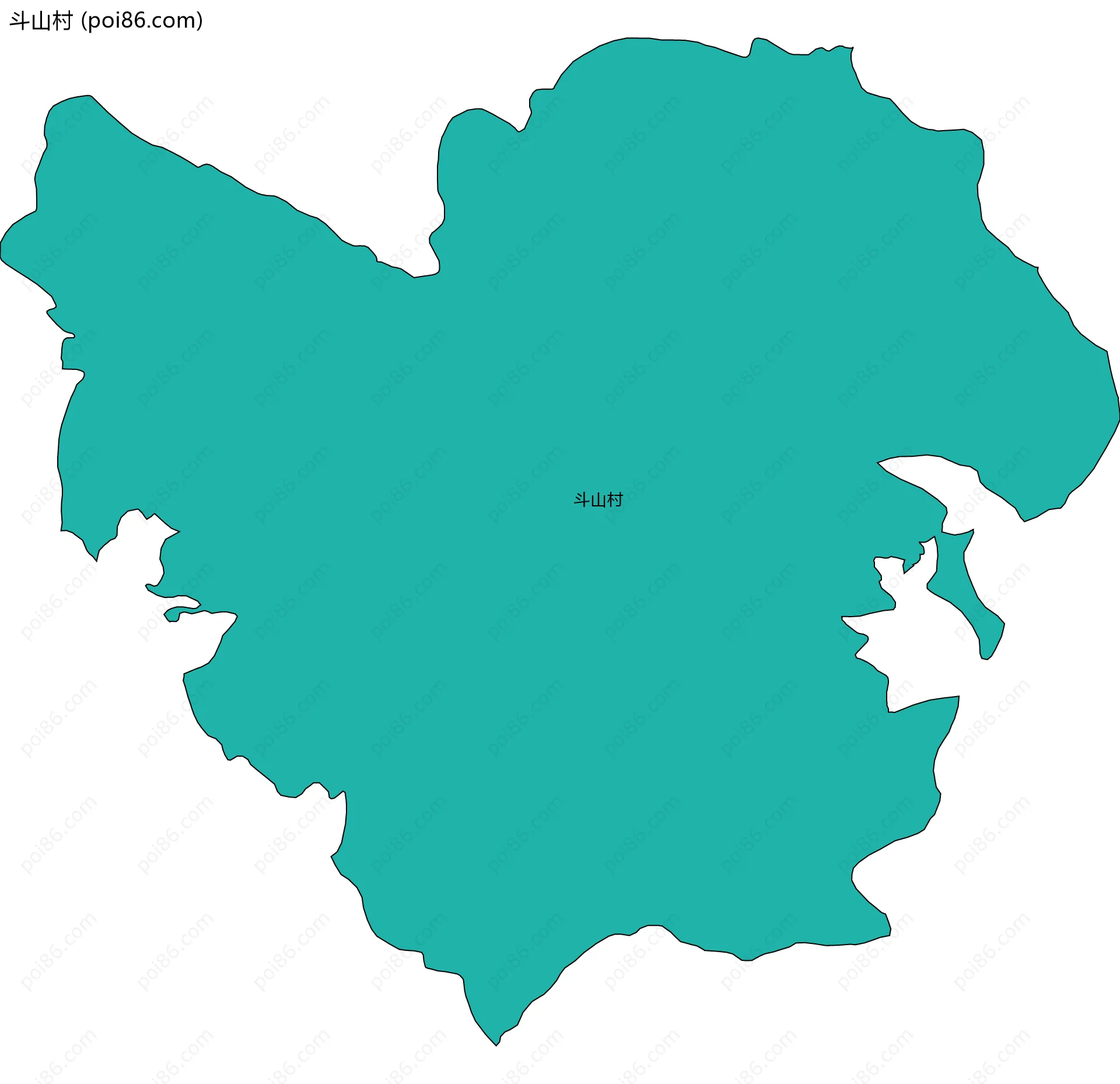 斗山村边界地图