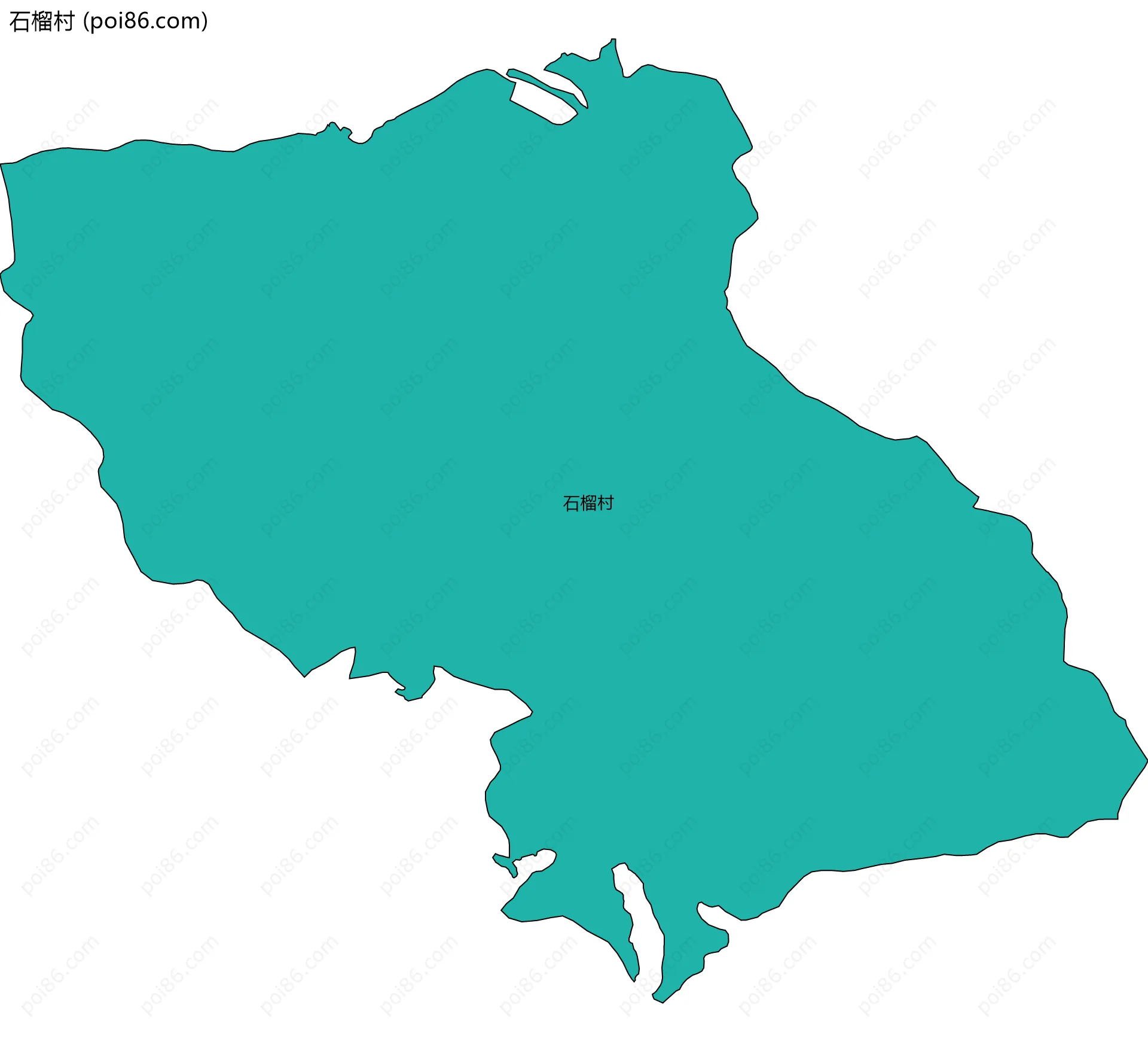 石榴村边界地图