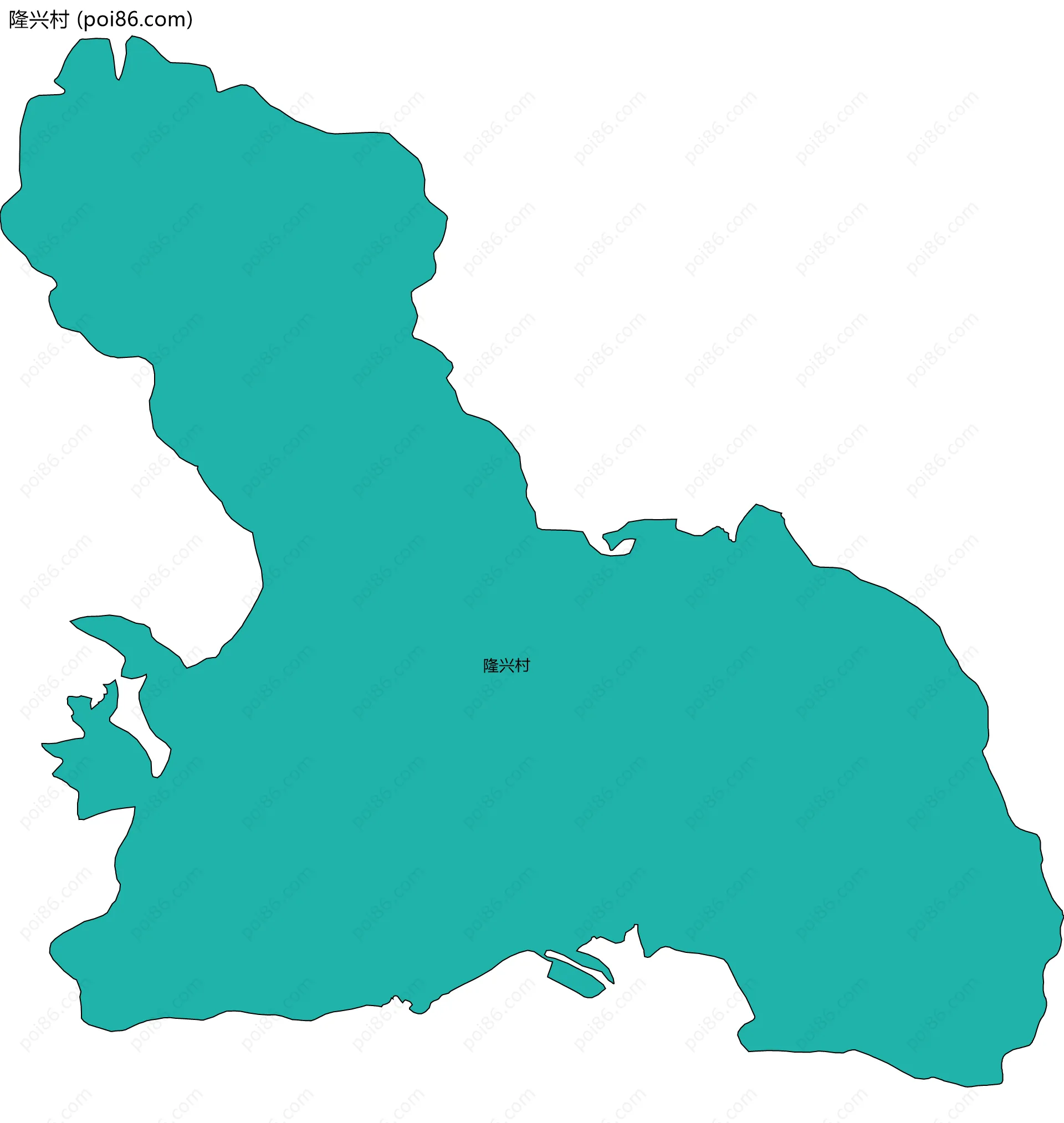 隆兴村边界地图