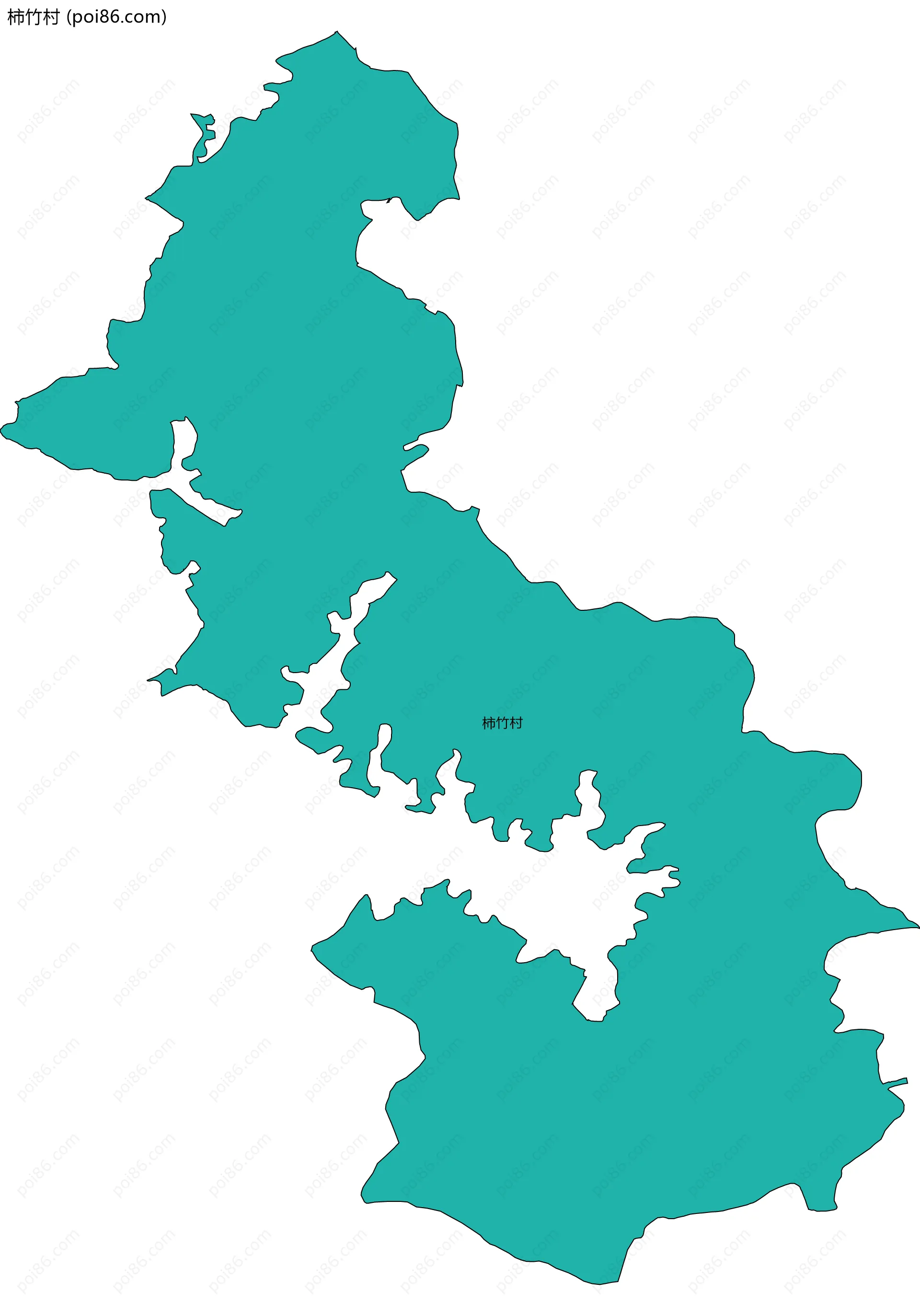 柿竹村边界地图